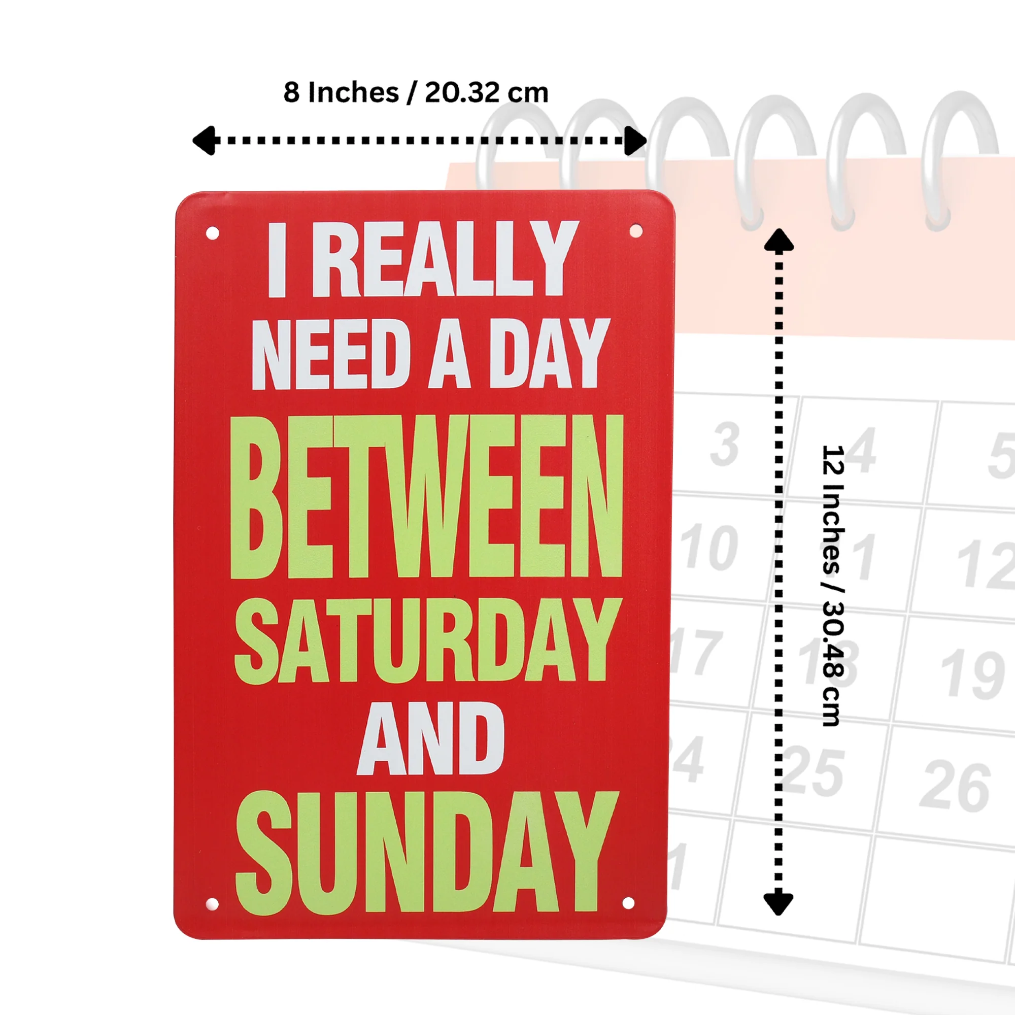 Metal Wall Decor I Need A Day Between Saturday and Sunday Sign Dorm Room Decor - Image 5