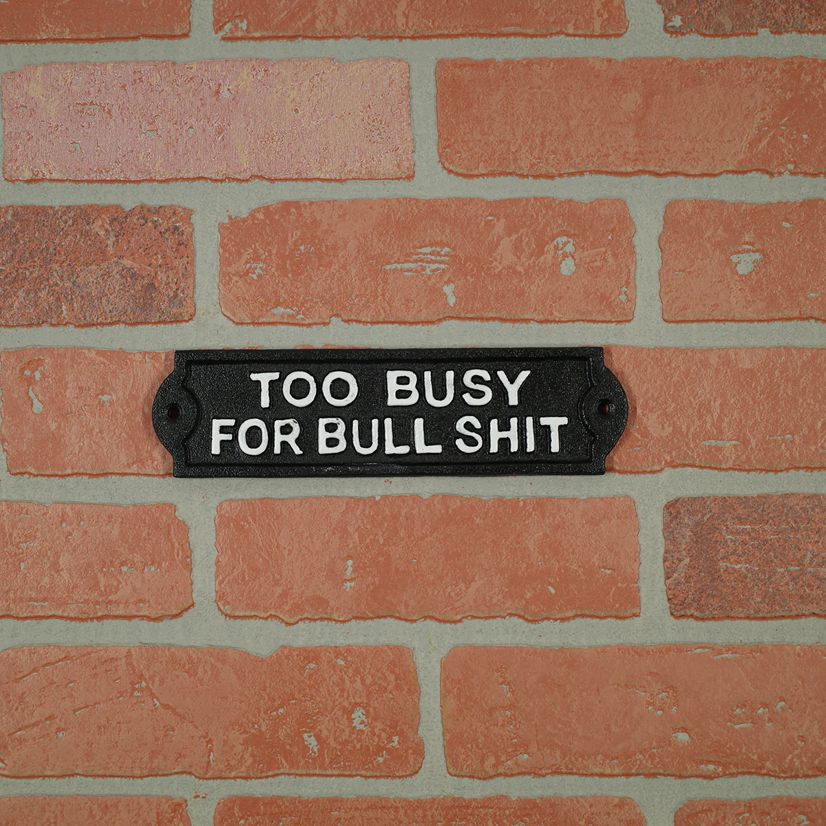 Novelty Metal No Bullshit Too Busy Funny Sign Office Garage Bar Pub Wall Decor - Image 2