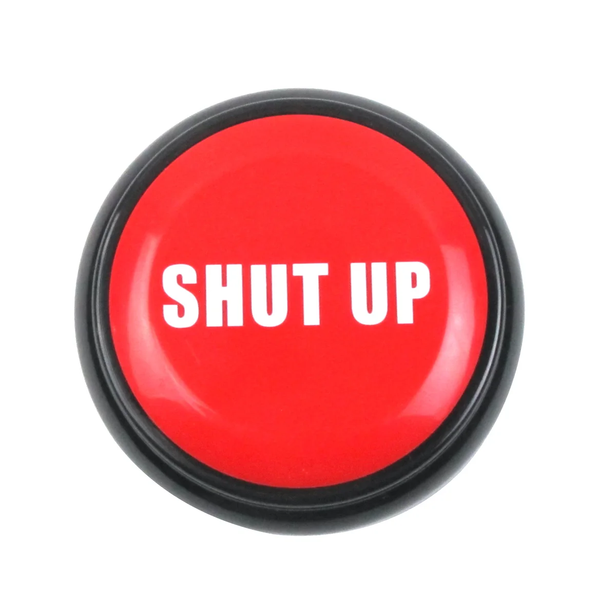 Novelty Shut Up Button Alarm Practical Joke Alert Fun Office Prank Desk Gag Gift