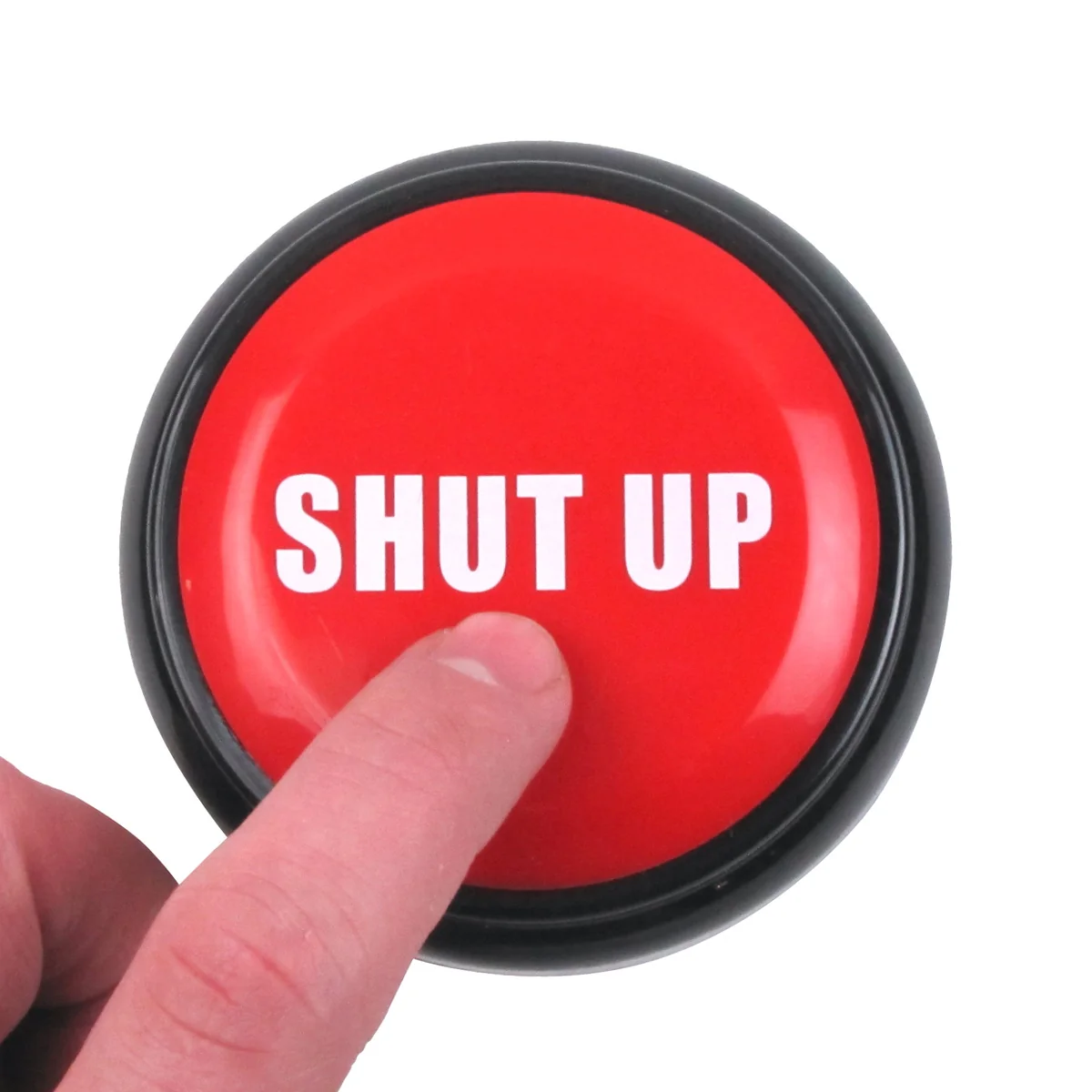 Novelty Shut Up Button Alarm Practical Joke Alert Fun Office Prank Desk Gag Gift - Image 5