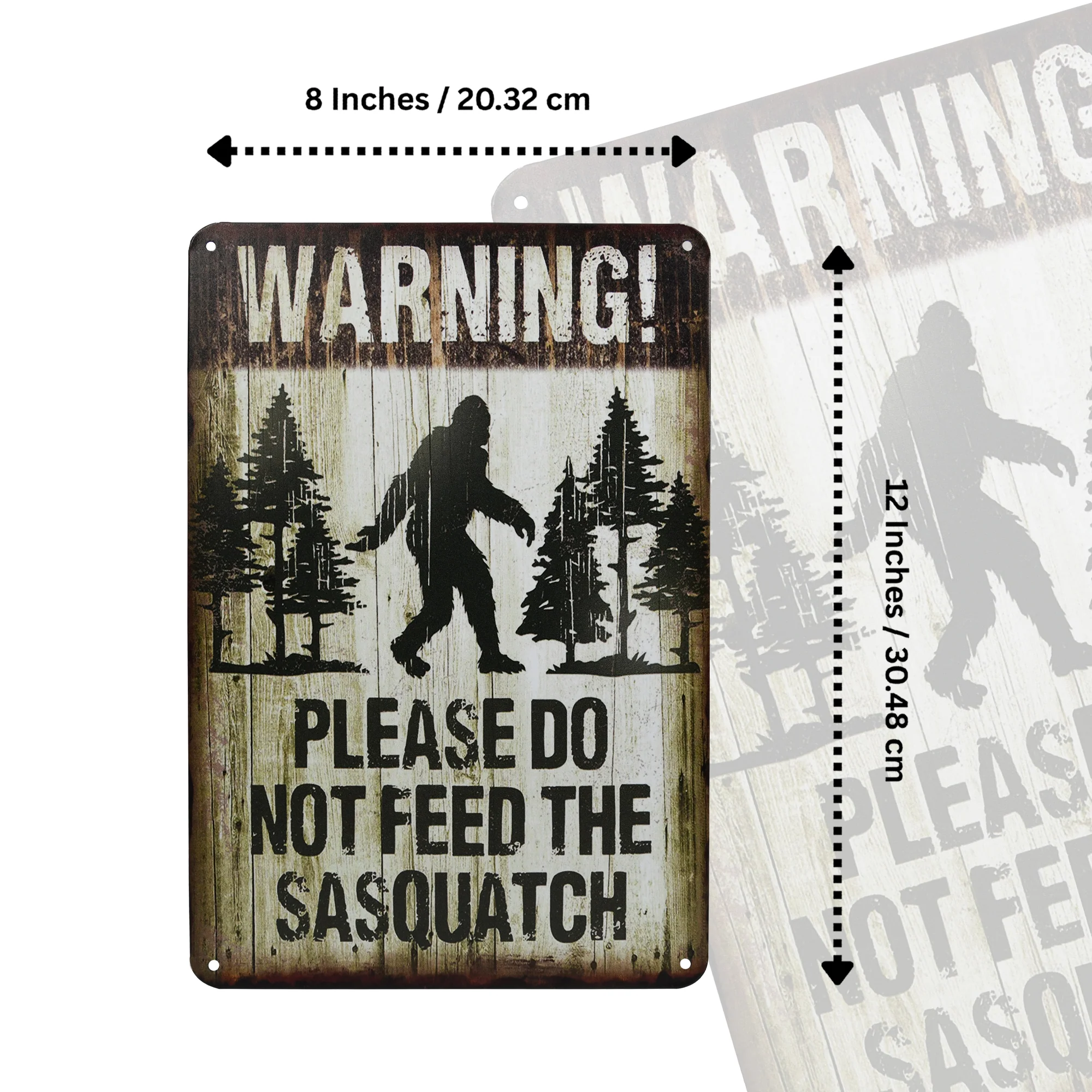 Cryptid Warning Please Do Not Feed Sasquatch Sign Bigfoot Wall Art Yard Decor - Image 5