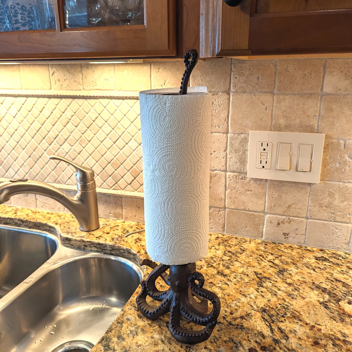 Octopus Bathroom Toilet Tissue Roll Stand Kitchen Paper Towel Holder Home Decor - Image 4