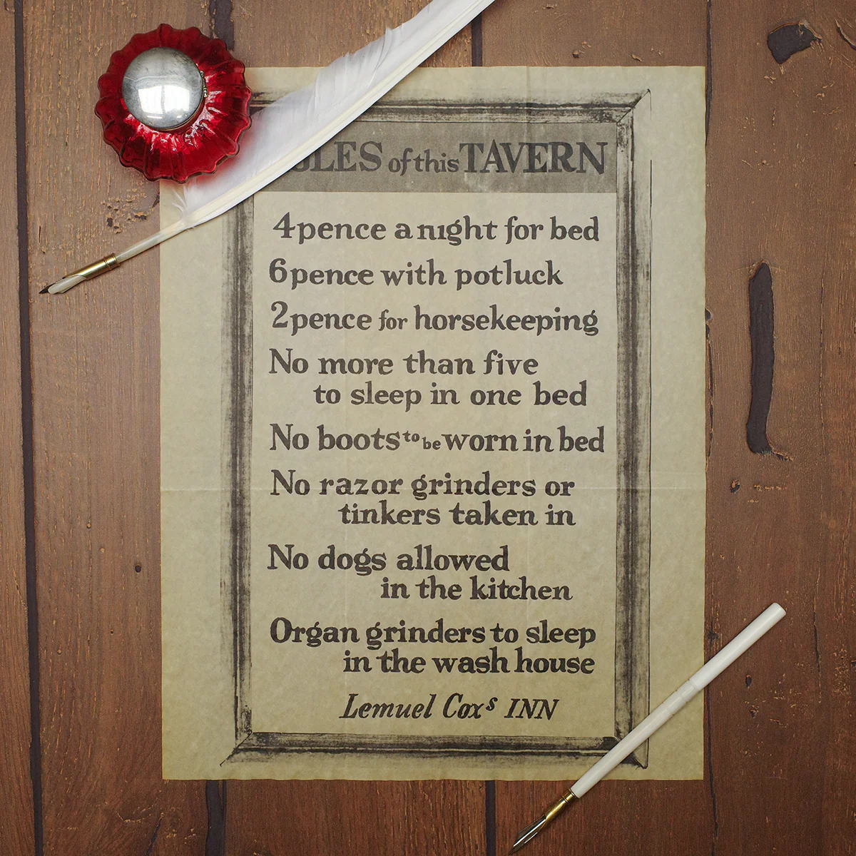 Old West Bar Rules Parchment Paper Tavern Sign Home Pub Man Cave Wall Poster Art - Image 2