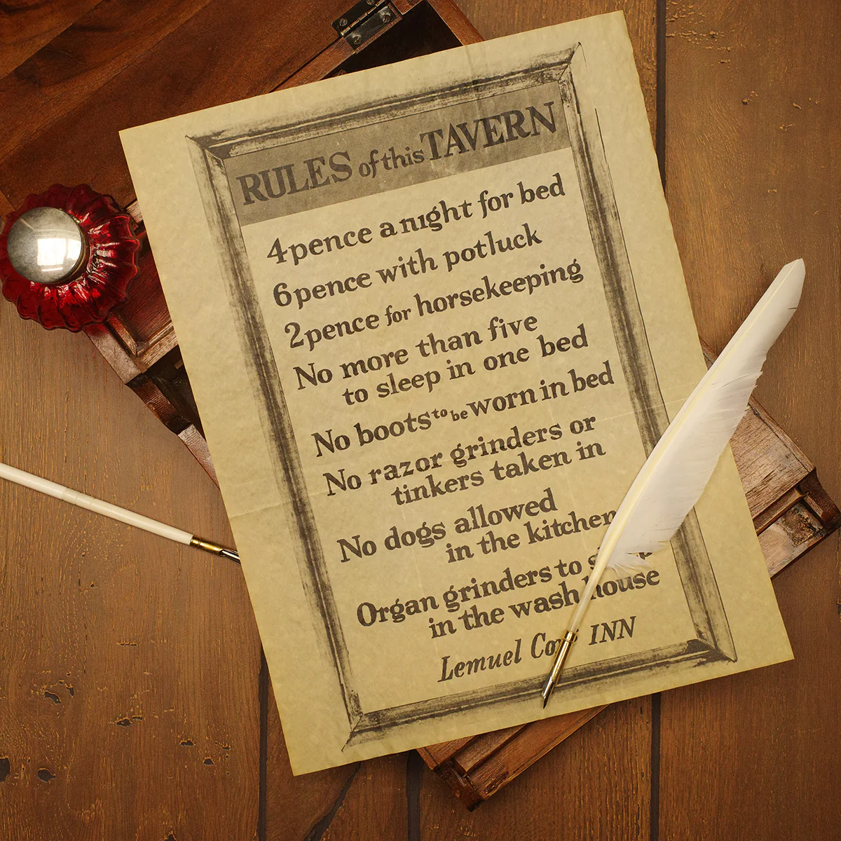 Old West Bar Rules Parchment Paper Tavern Sign Home Pub Man Cave Wall Poster Art - Image 3