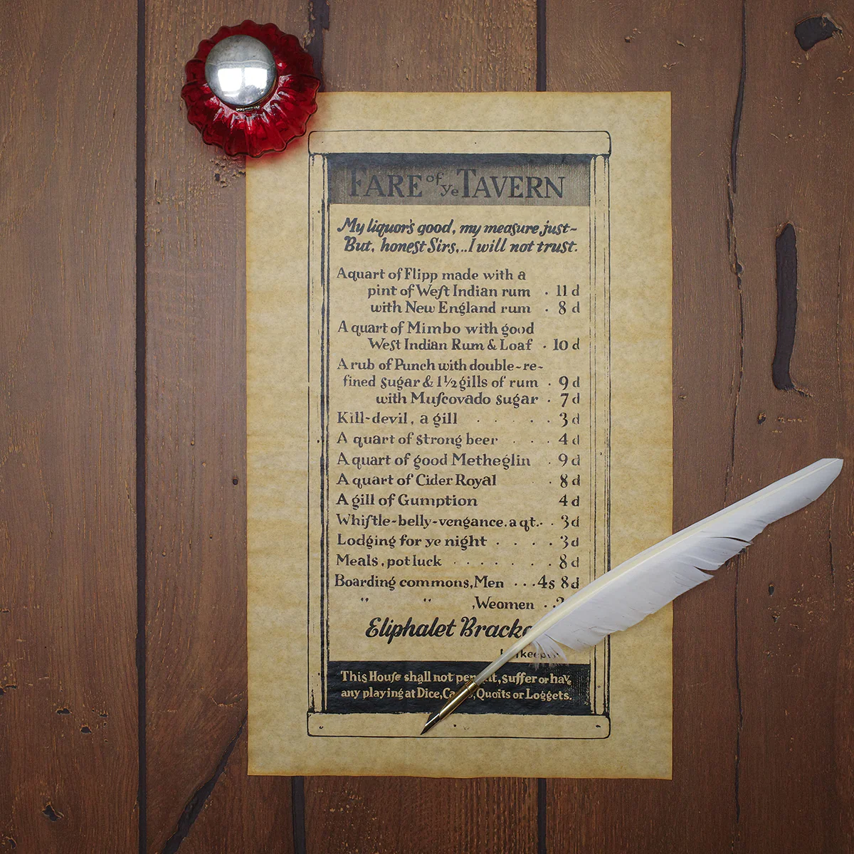 Old West Pub Fare Tavern Menu Parchment Paper Poster Bar Room Sign Western Decor - Image 2