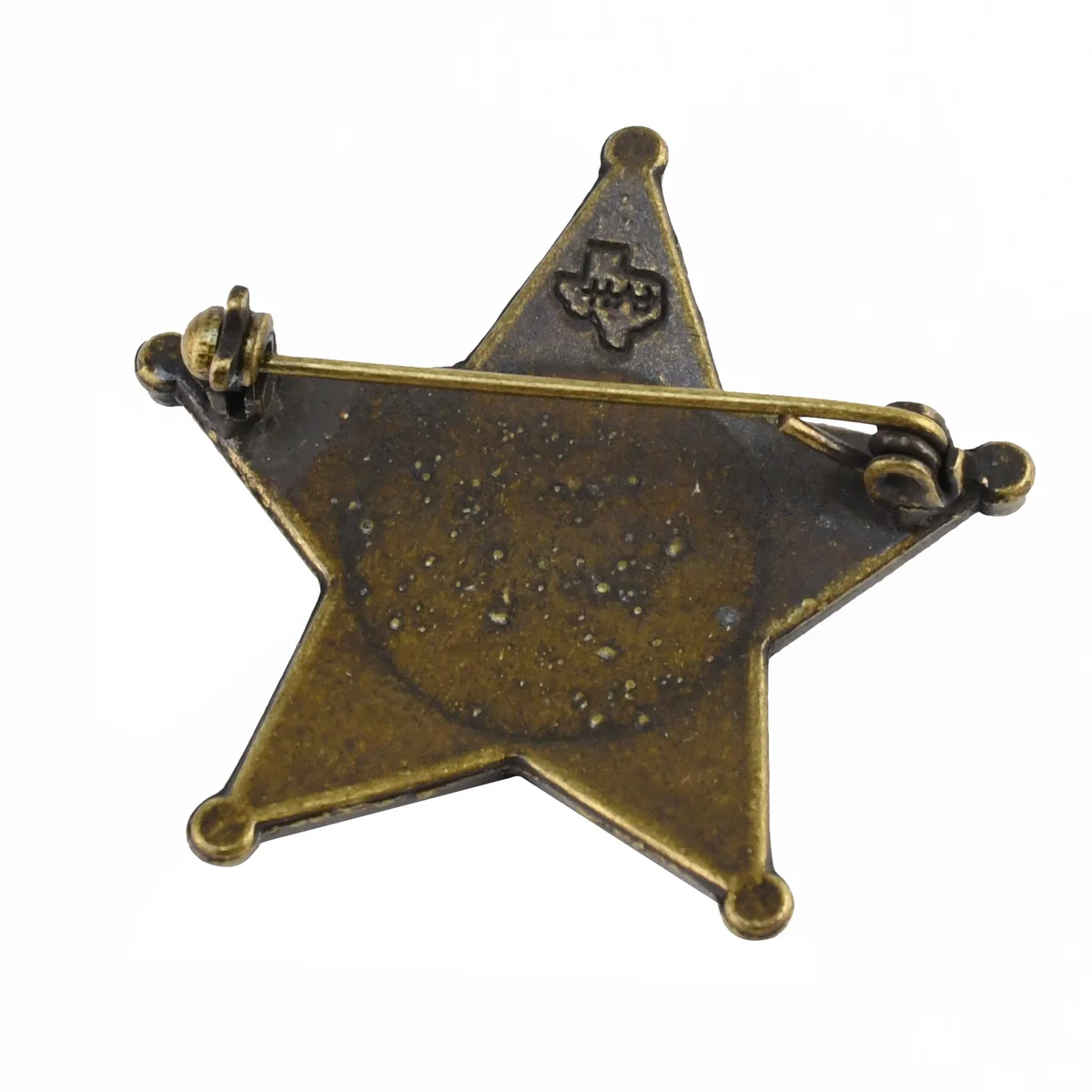 Old West Sheriff Star Badge Brass Lapel Pin Law Officer Police Costume Accessory - Image 2