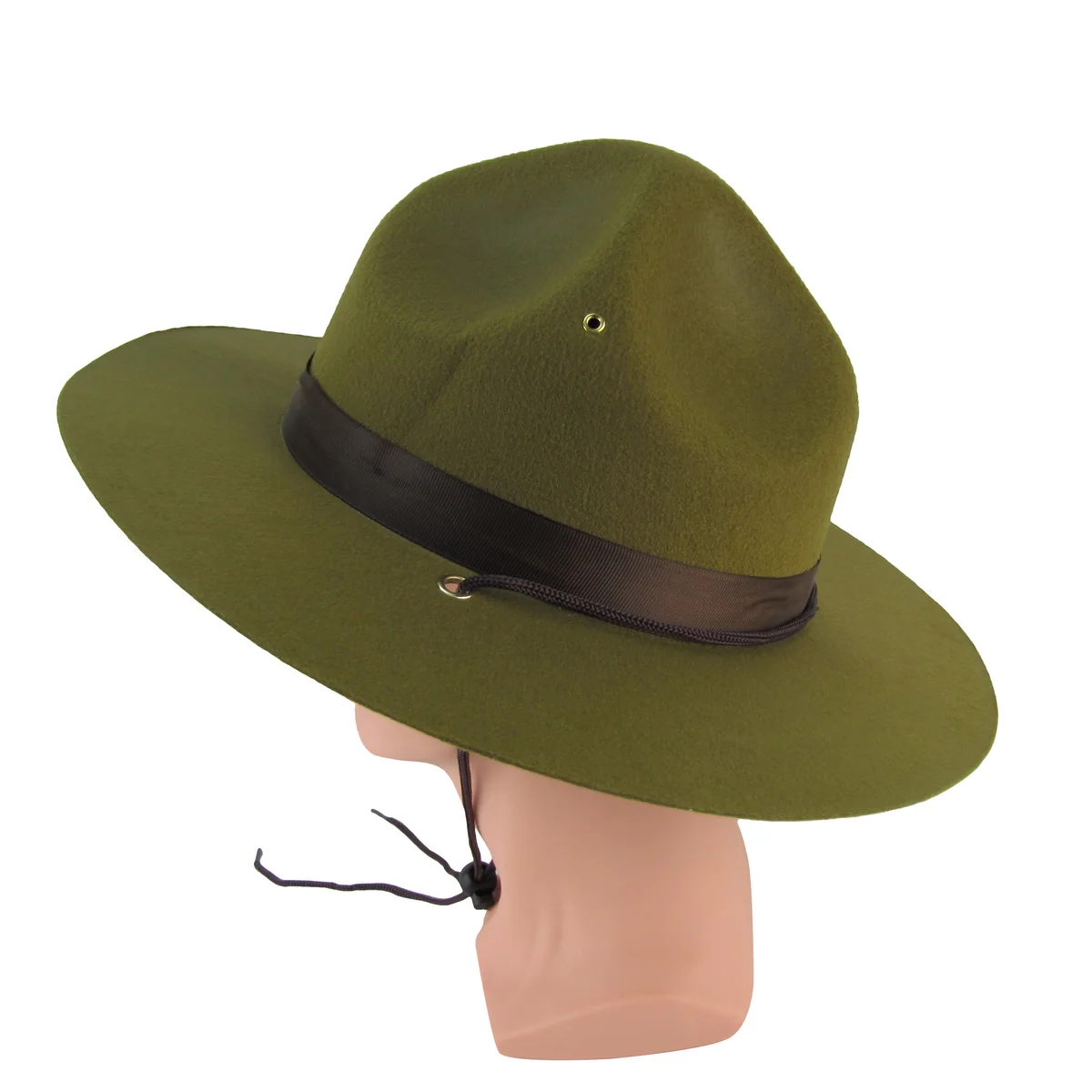 Olive Green Park Forest Ranger Hat Outdoor Cap Adult Trooper Costume Accessory - Image 3