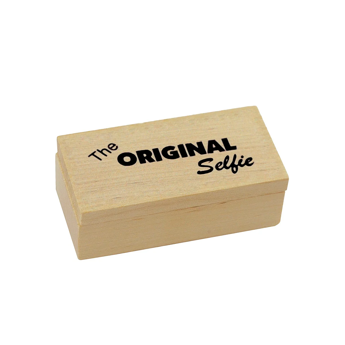 Original Selfie Handheld Wood Box & Mirror Gag Gift
