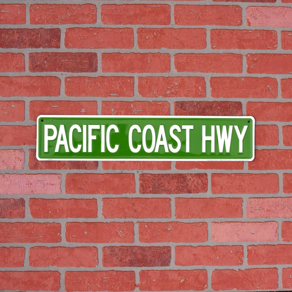 PCH Pacific Coast Highway Cali Tin Metal Street Sign CA Bar Man Cave Wall Decor - Image 2