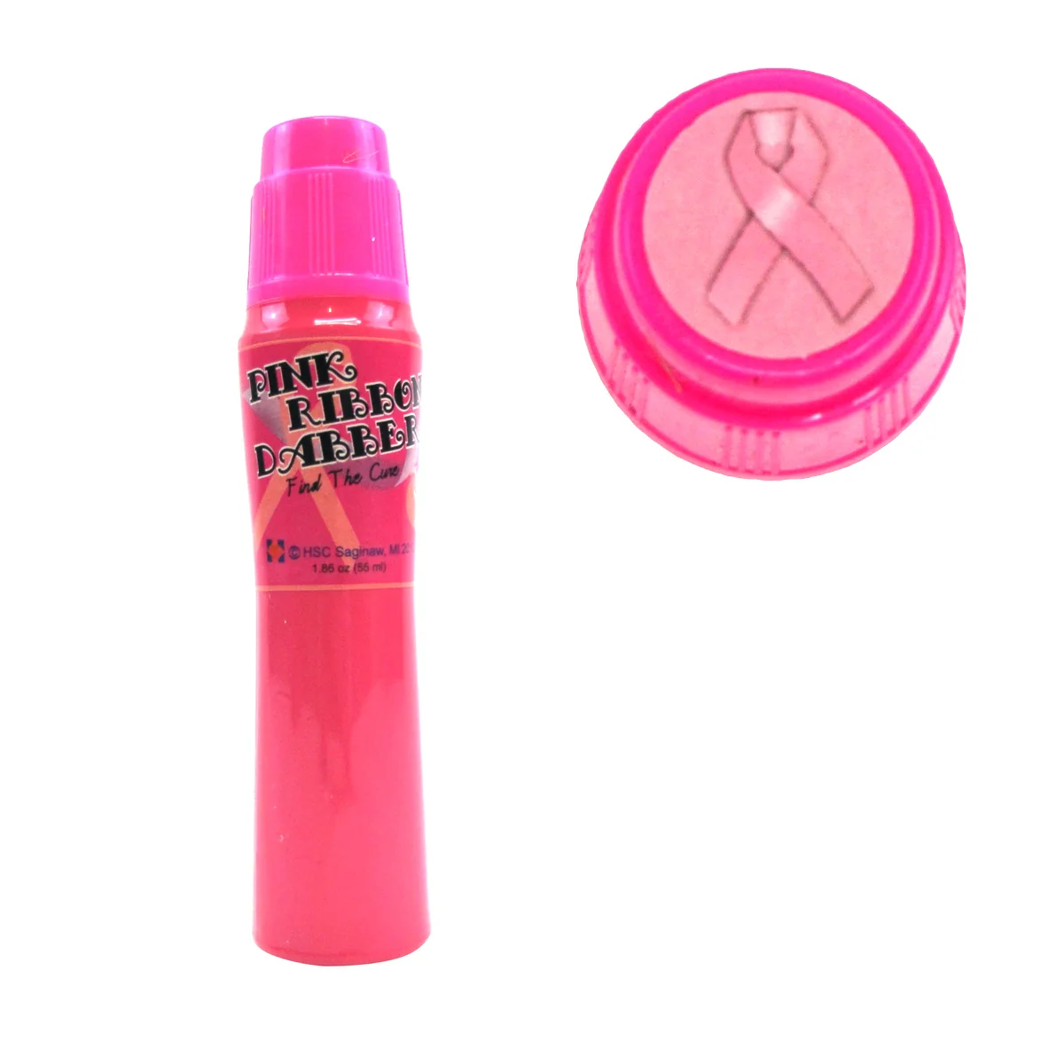 Pink Breast Cancer Ribbon Bingo Dauber Bright Ink Dot Art Vibrant Dabber Marker