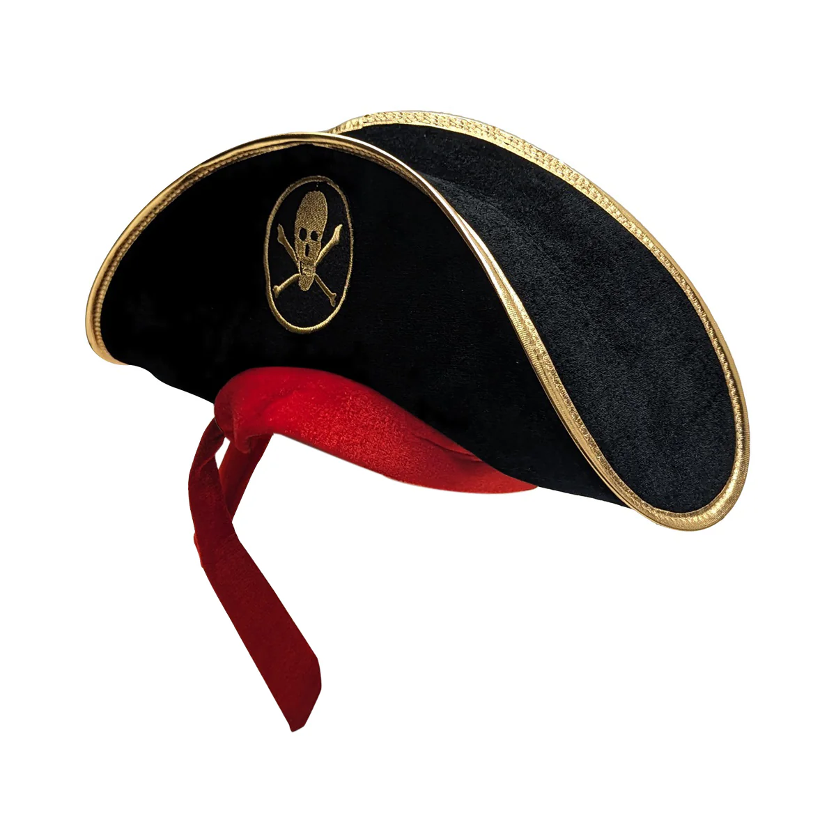 Pirate Captain Hat Black Skull Crossbones Adult Cosplay Halloween Party Costume - Image 3