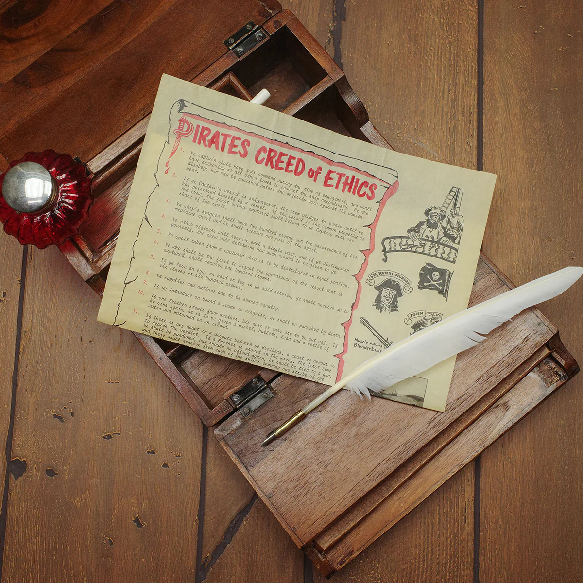 Pirate Rules Parchment Paper Creed Bedroom Poster Home Decor Captain Wall Art - Image 4