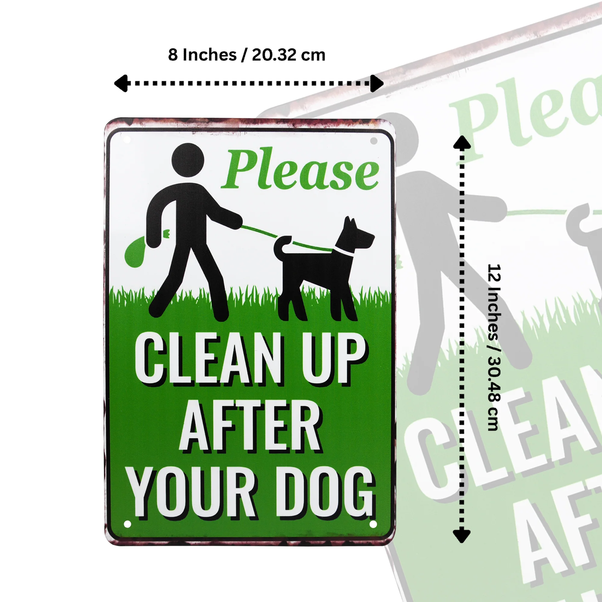 Please Clean After Your Dog Sign Poop Keep Off Grass Metal Yard Signs No Pooping - Image 6