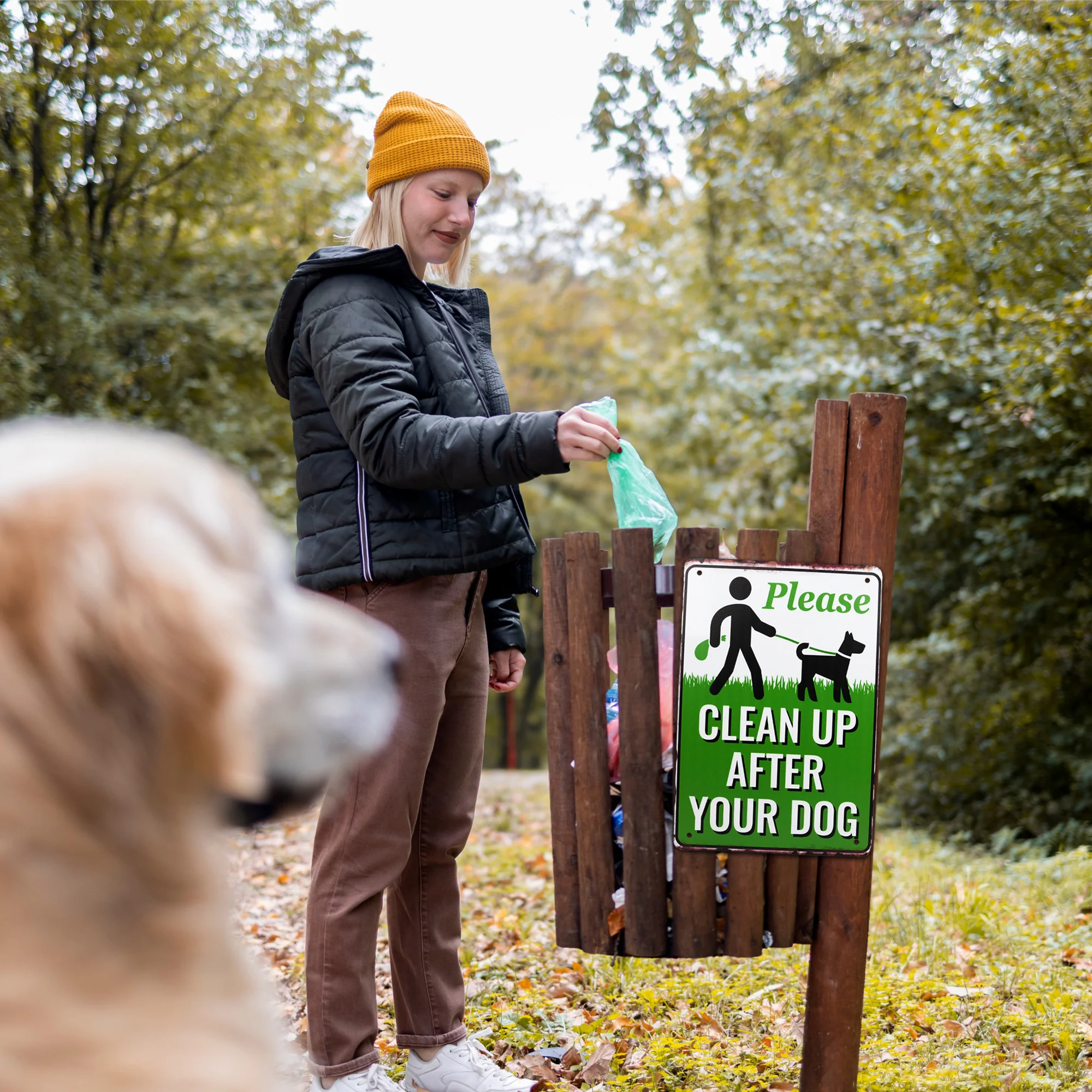 Please Clean After Your Dog Sign Poop Keep Off Grass Metal Yard Signs No Pooping - Image 7