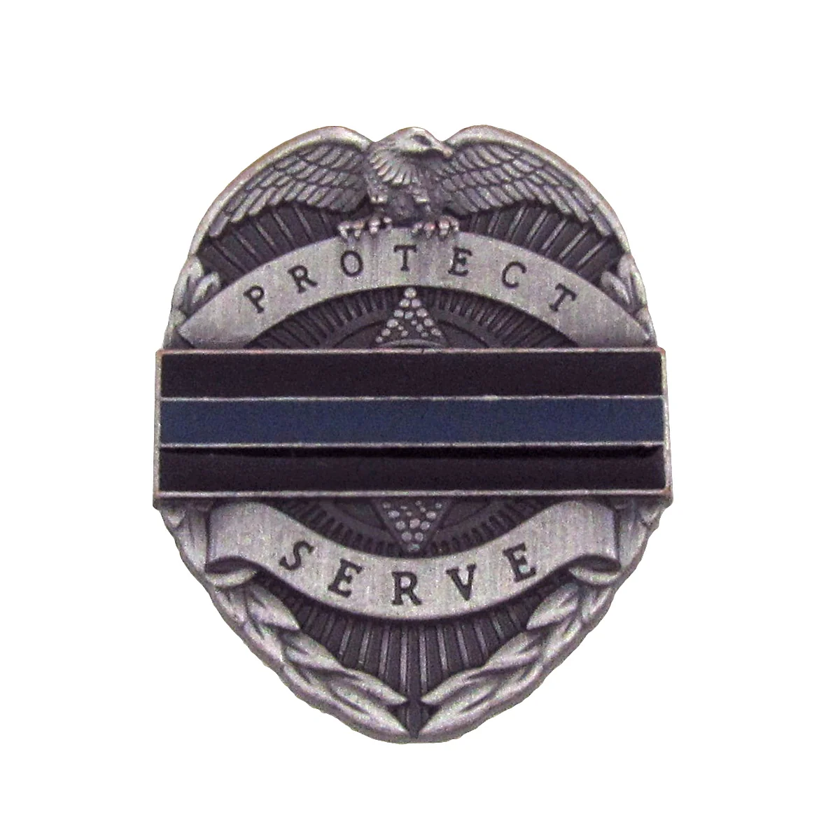 Police Officer Badge Concho Thin Blue Line Leathercraft Blue Lives Matter Gift