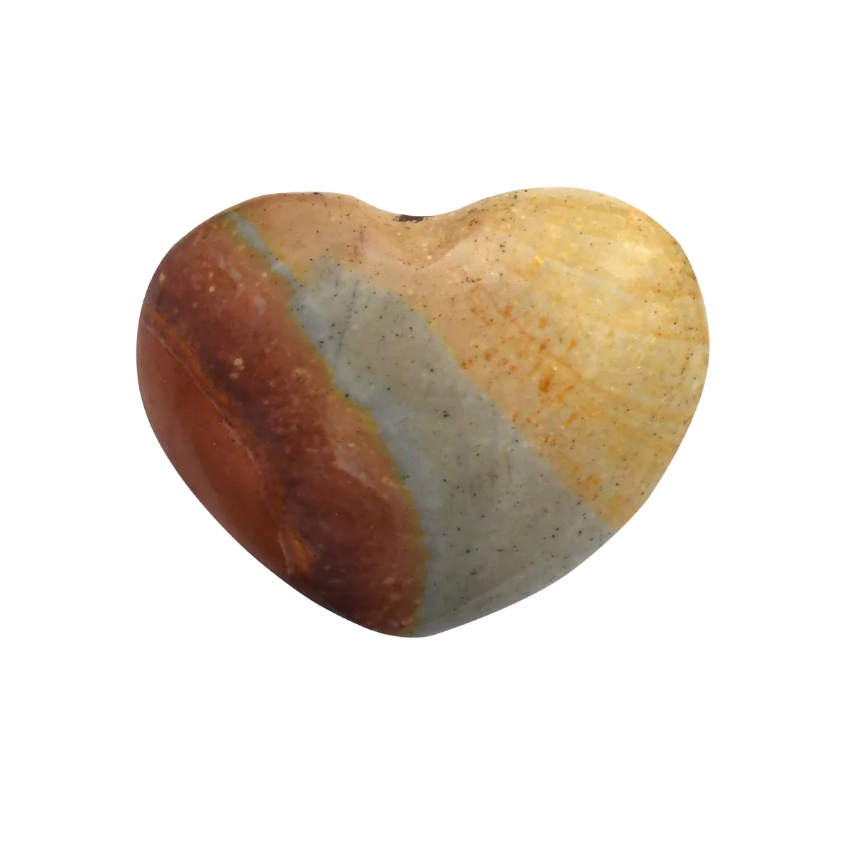 Polychrome Jasper Heart Reiki Stone Negative Energy Chakra Crystal Healing Rock