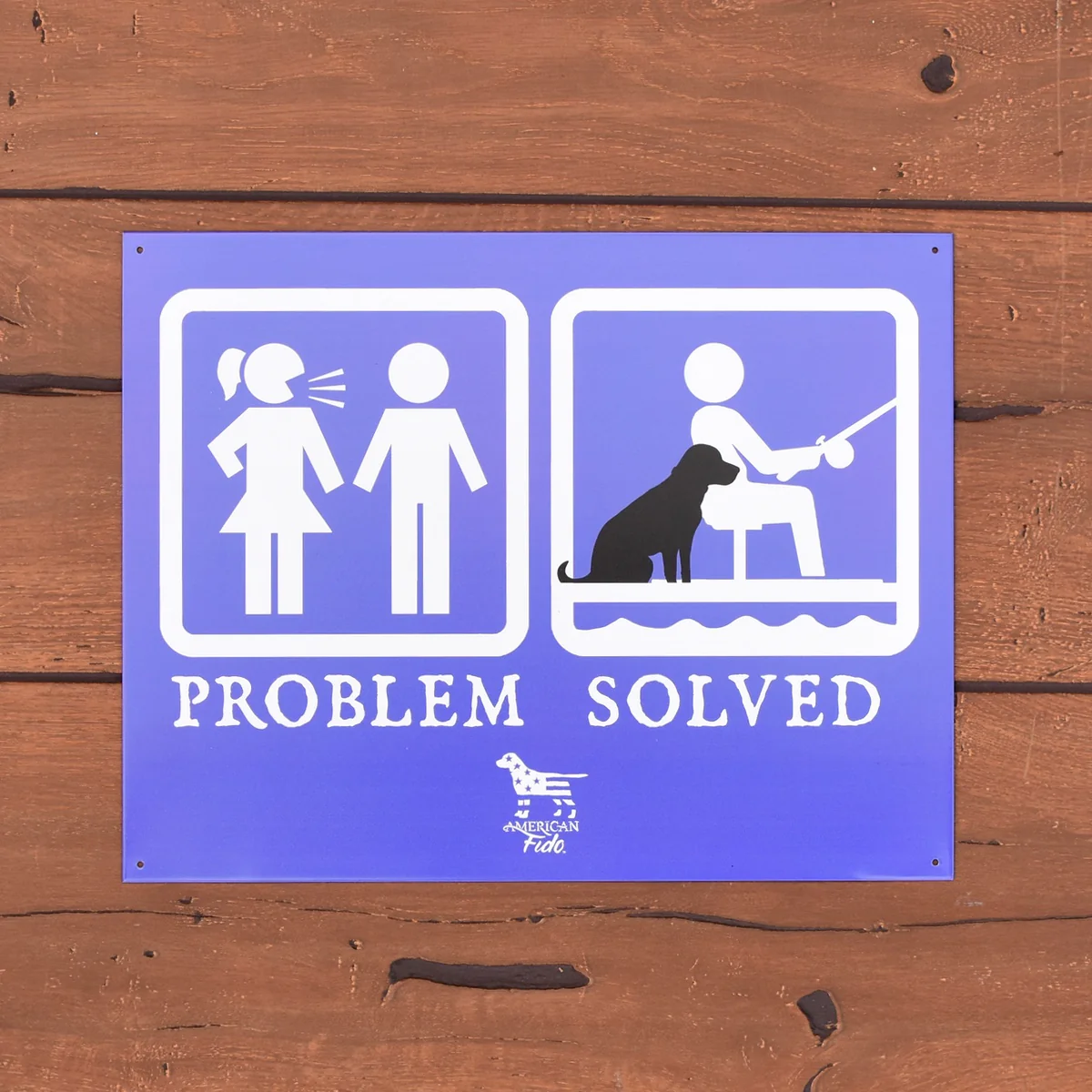 Problem Solved Funny Couples Tin Sign Bride Wedding Gag Gift Man Cave Home Decor - Image 2