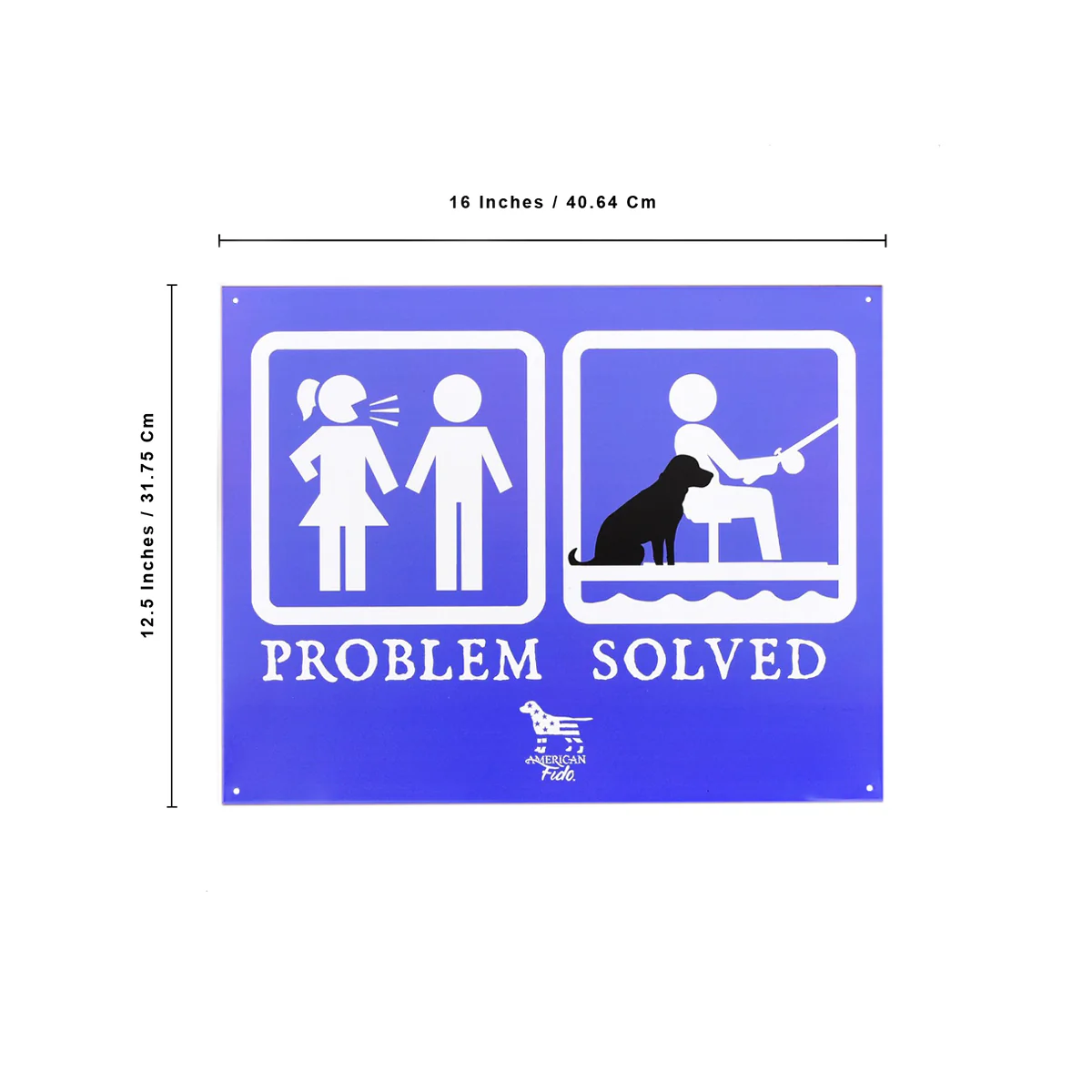 Problem Solved Funny Couples Tin Sign Bride Wedding Gag Gift Man Cave Home Decor - Image 3