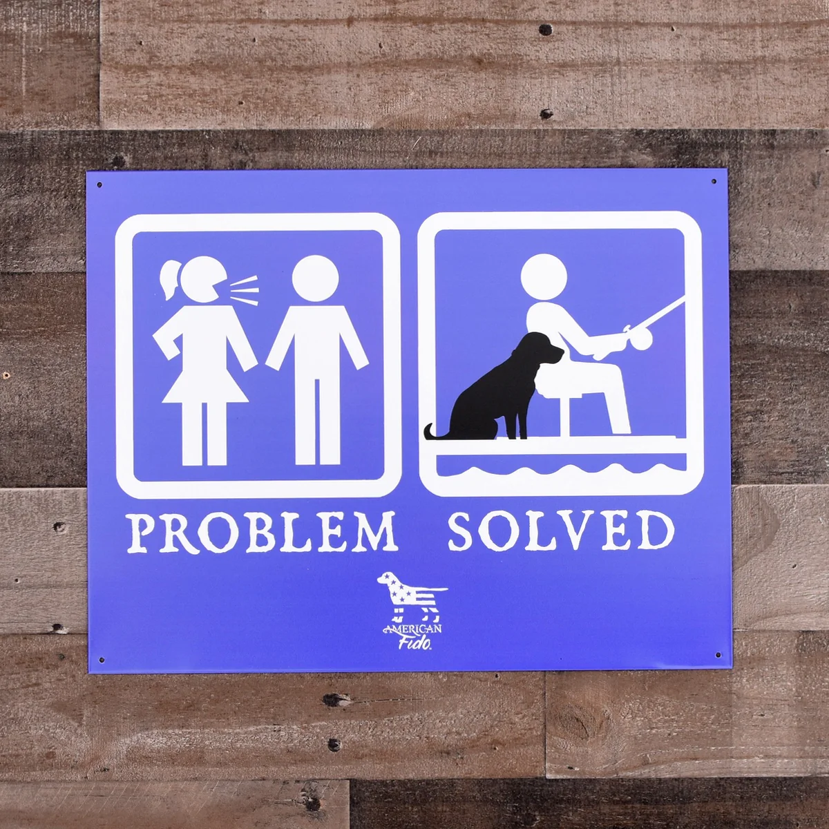 Problem Solved Funny Couples Tin Sign Bride Wedding Gag Gift Man Cave Home Decor - Image 4
