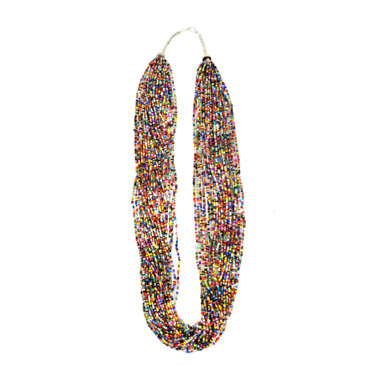 Rainbow Strand Seed Bead Necklace Women's Glass Chain Jewelry Fashion Accessory
