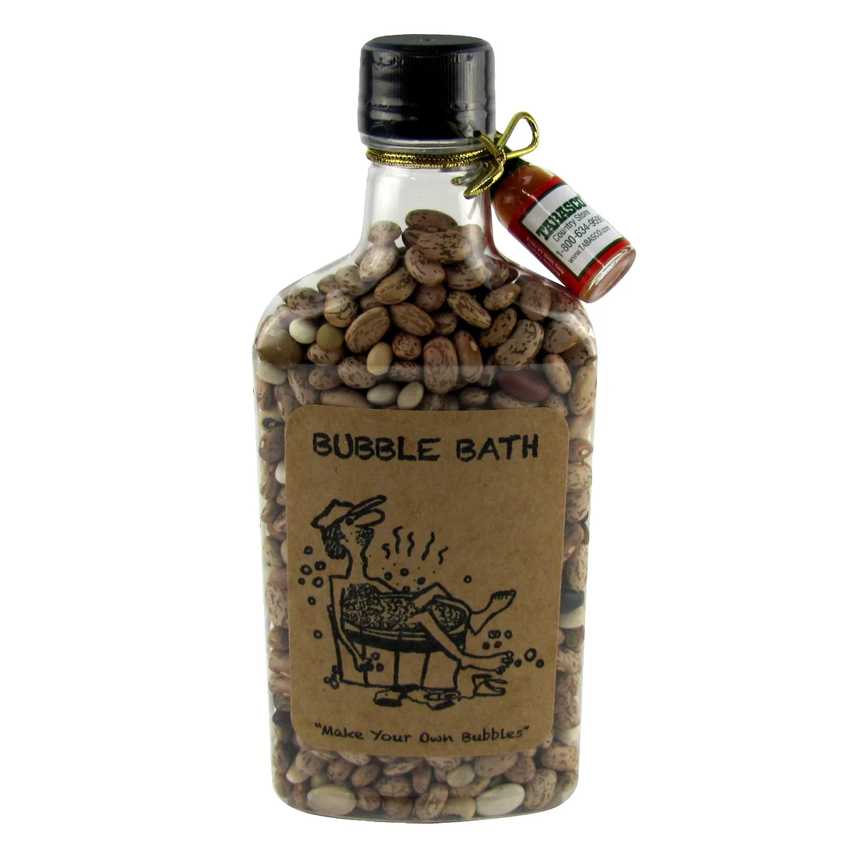 Raw Beans Hot Sauce Novelty Redneck Bubble Bath Joke Fart Gag Prank Party Gift