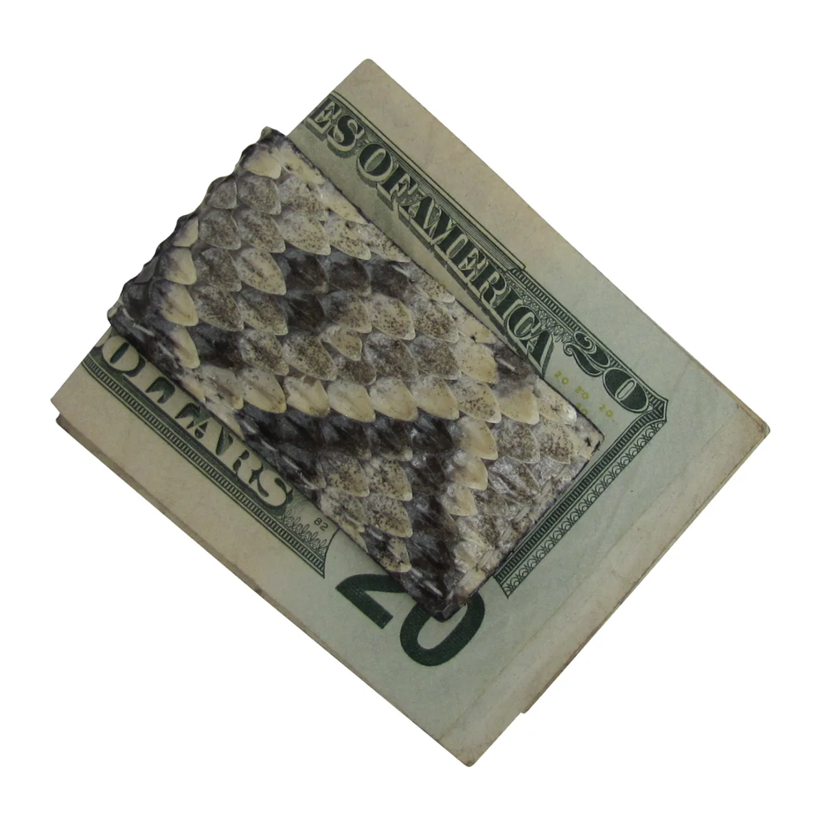 Real Rattlesnake Taxidermy Money Clip Genuine Snake Skin Mens Wallet Card Holder - Image 4