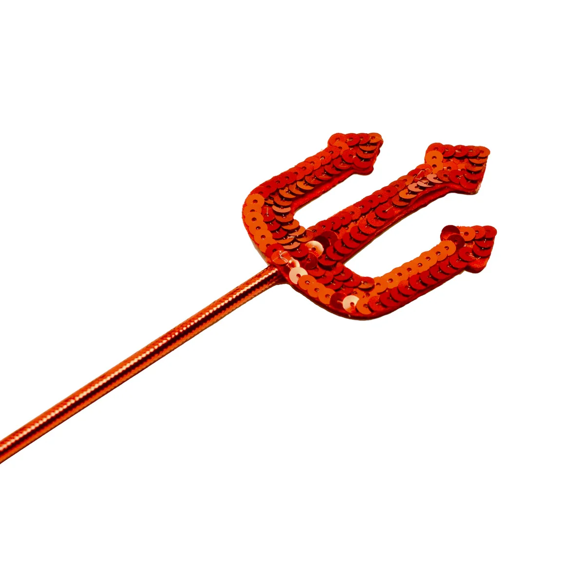 Red Devil Sequin Pitchfork Wand Cosplay Staff Halloween Party Costume Accessory - Image 3