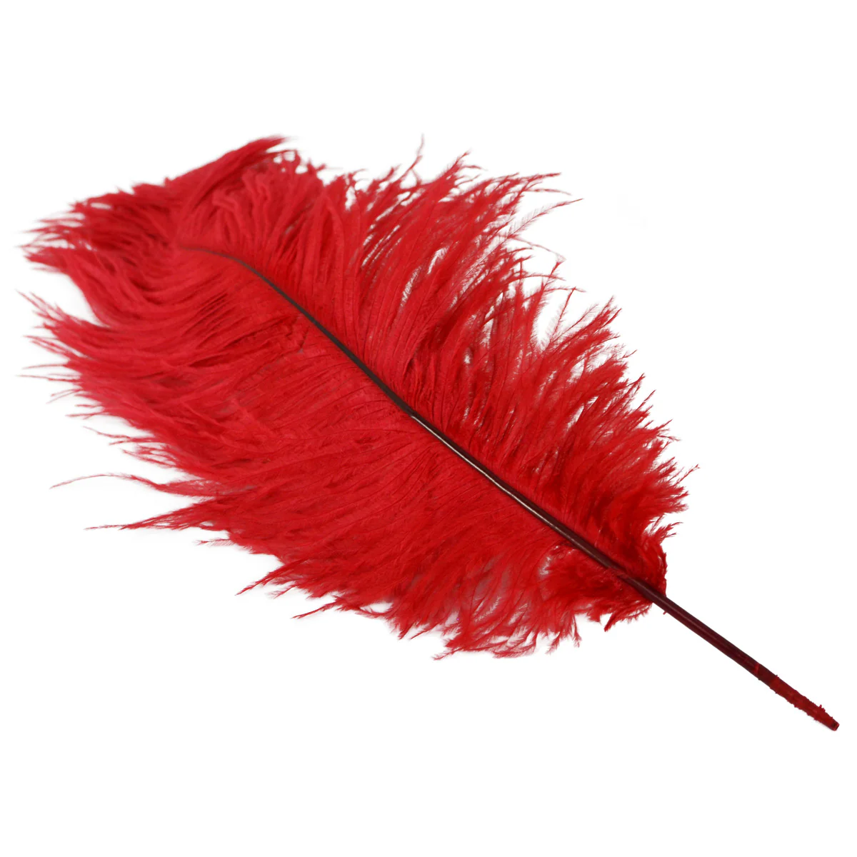 Red Dyed Long Ostrich Wing Feather Plume - Image 2