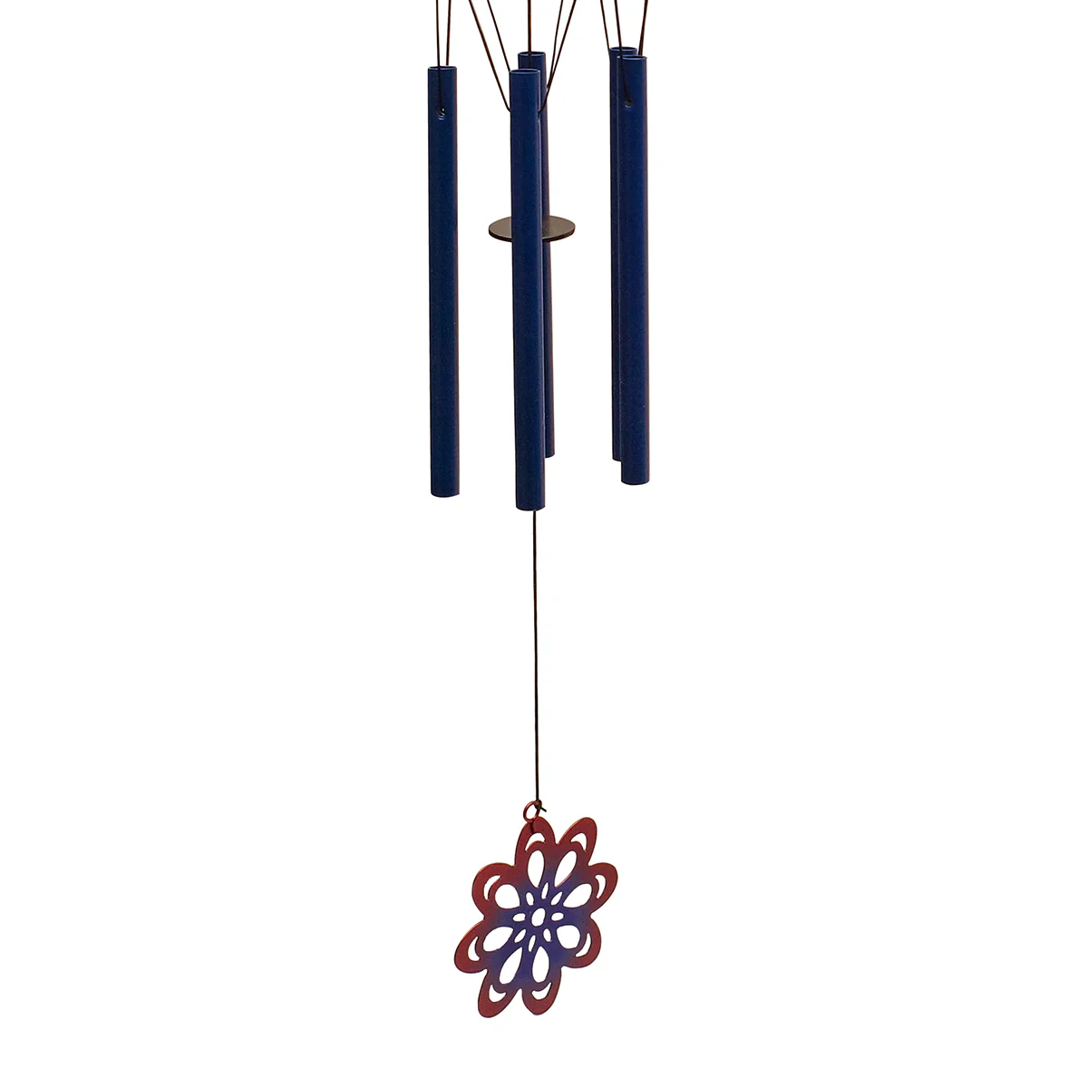 Red Metal Bird Wind Chime Weather Spinner 3D Garden Yard Art Kinetic Patio Decor - Image 3
