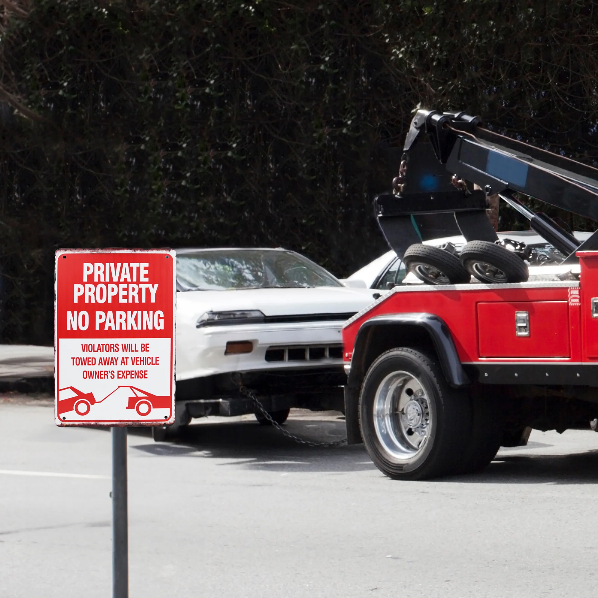 Private Property No Parking Sign Will Be Towed Metal Outdoor Garage Door Decor - Image 7