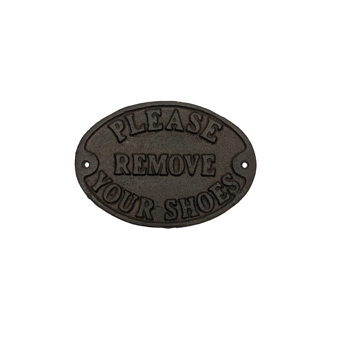 Remove Shoes Cast Iron Sign Rustic Front Door Porch Home Decor Wall Art Plaque