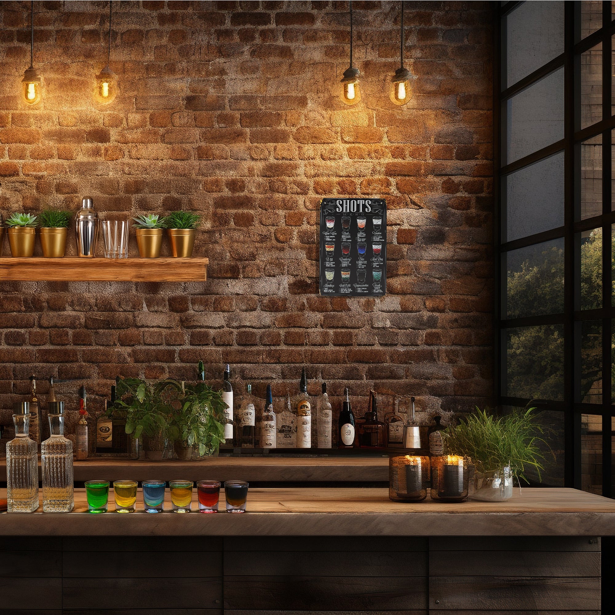 Bar Wall Art Twelve Shots Recipe Sign for Home Bar, Kitchen Apartment, Dorm Room - Image 6
