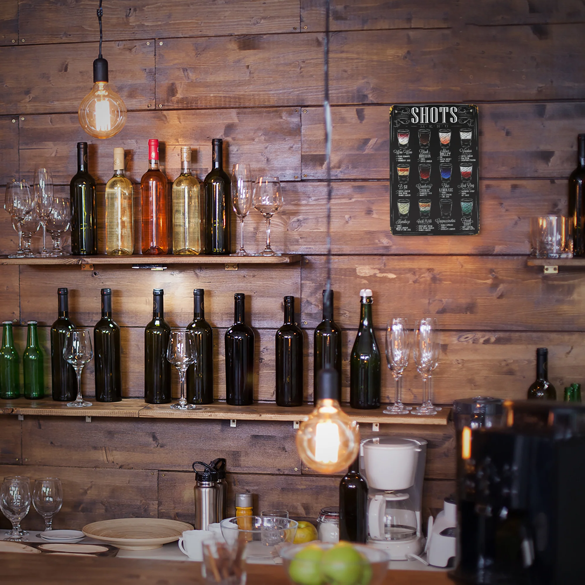 Bar Wall Art Twelve Shots Recipe Sign for Home Bar, Kitchen Apartment, Dorm Room - Image 7