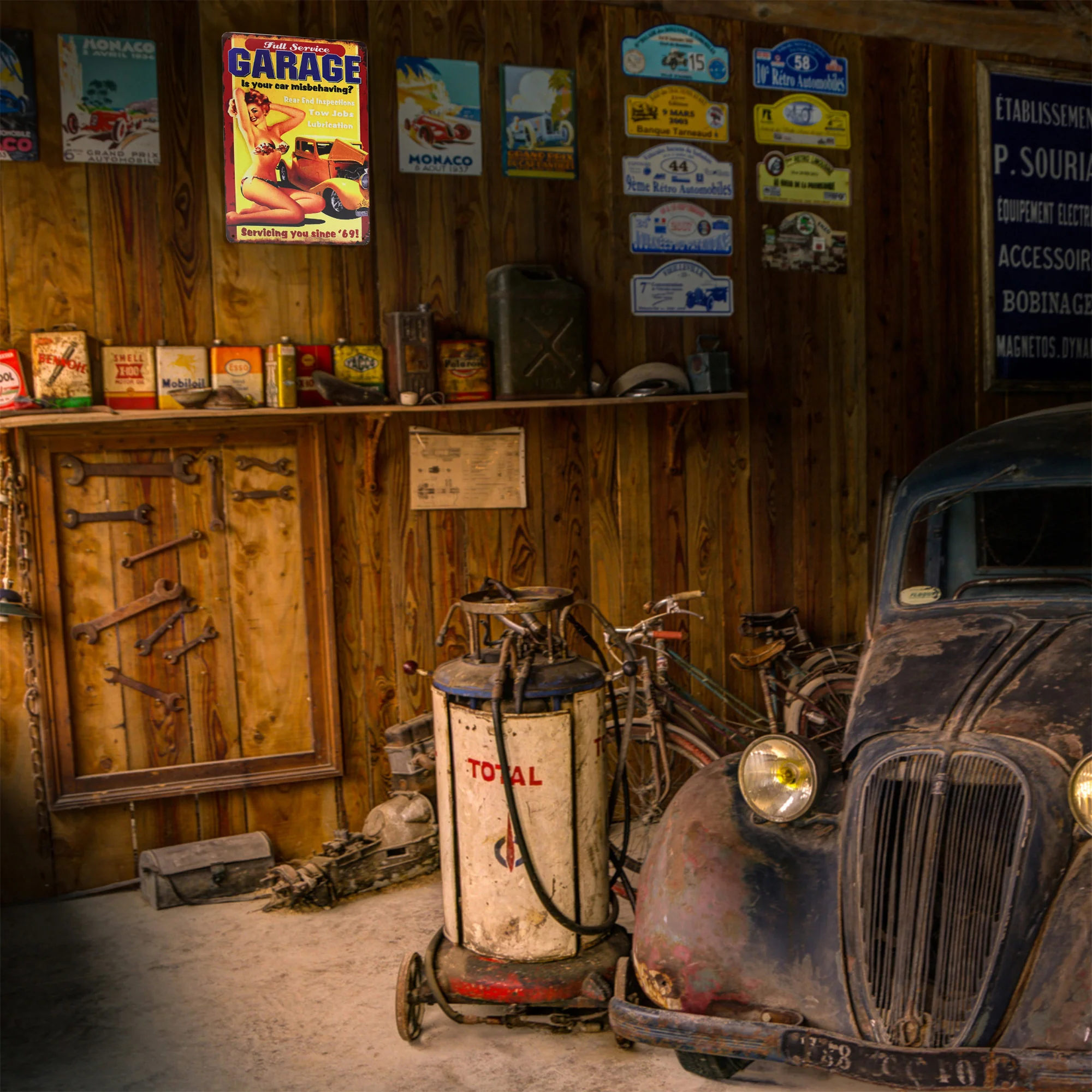 Metal Full Service Garage Sign Man Cave Vintage Car Wall Decor, Cool Gifts Men - Image 7