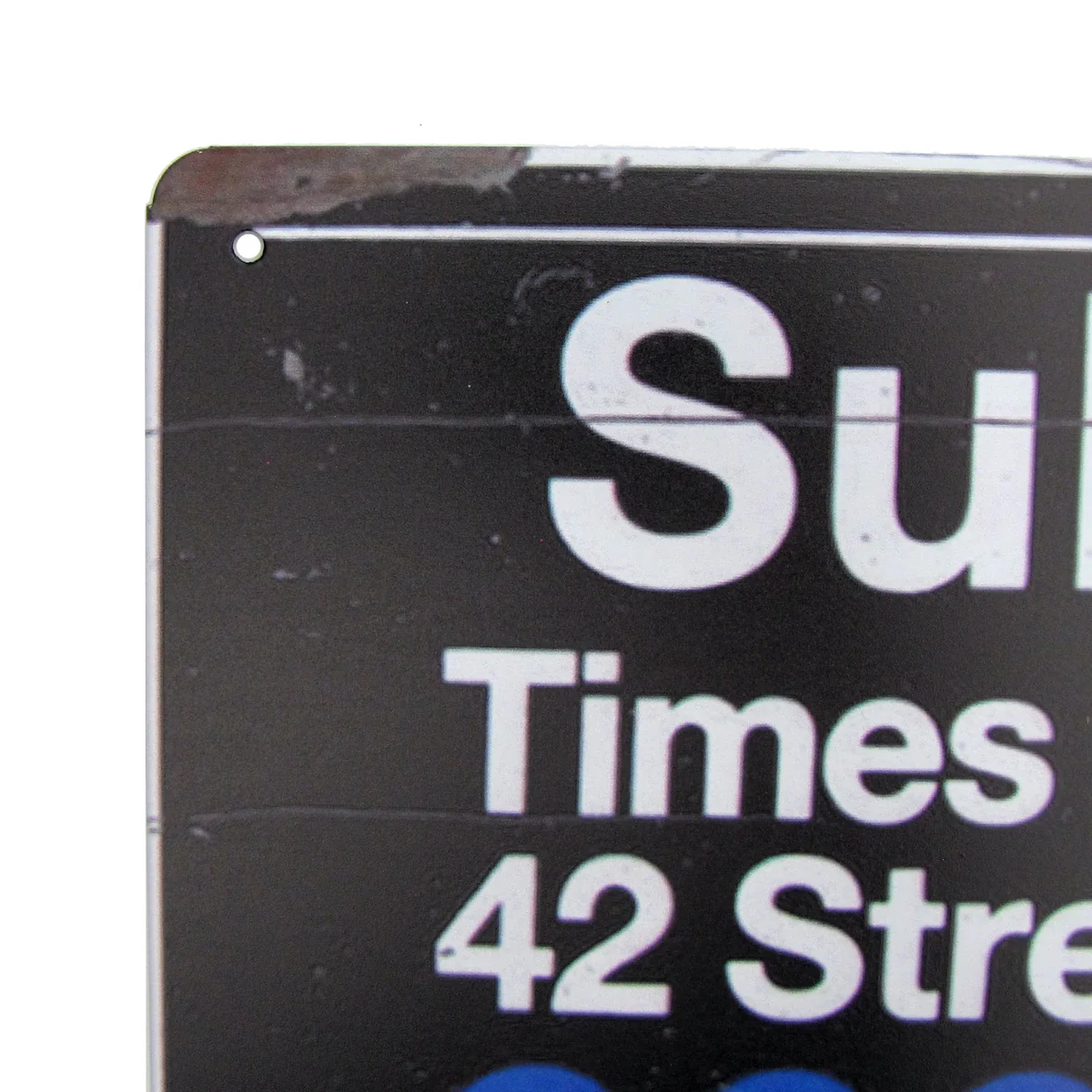 Retro Metal NYC Times Square Subway Sign New York City Man Cave Bar Pub Decor - Image 2