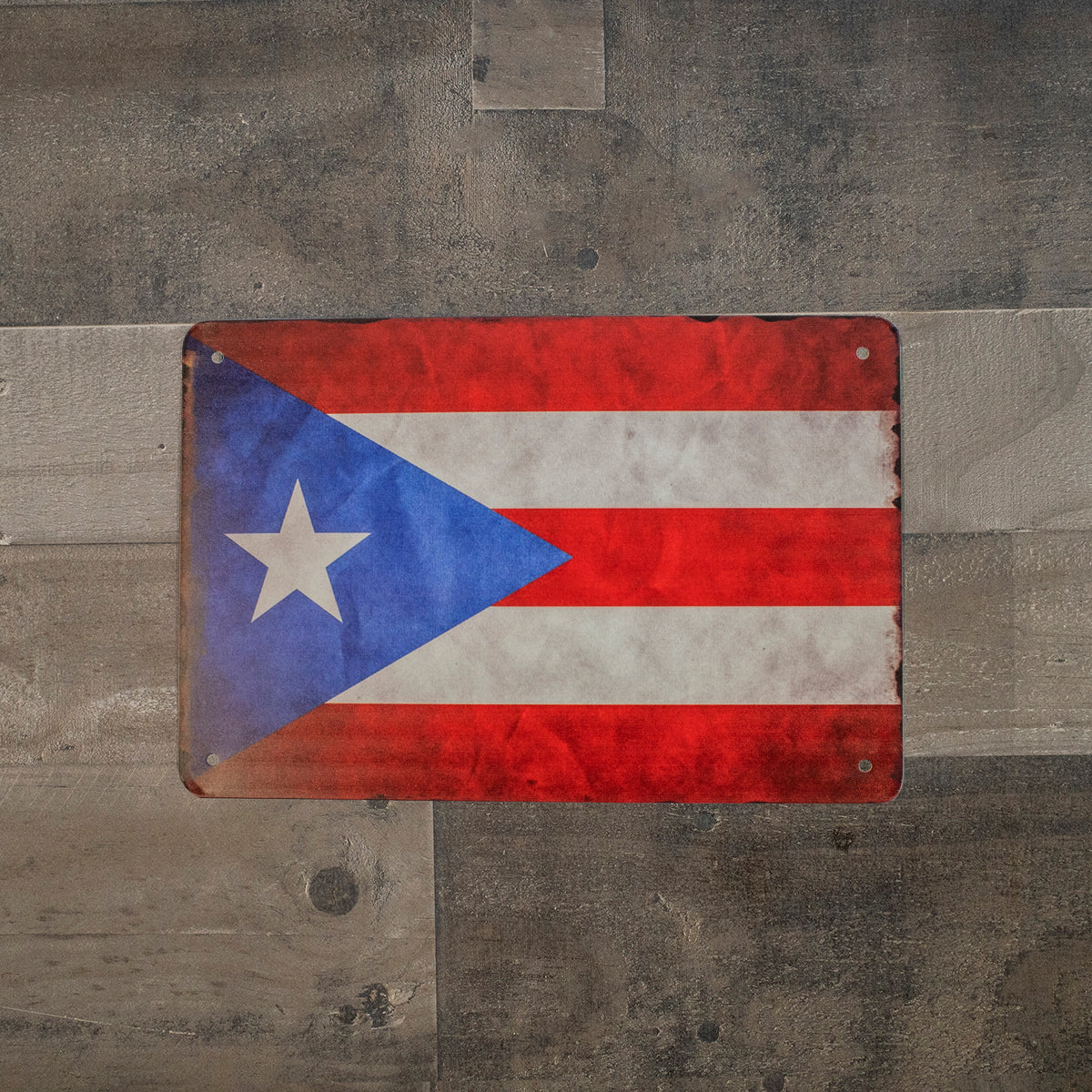 Retro Tin Puerto Rico Rican Country Flag 8x12 Wall Sign PR Man Cave Home Decor - Image 3