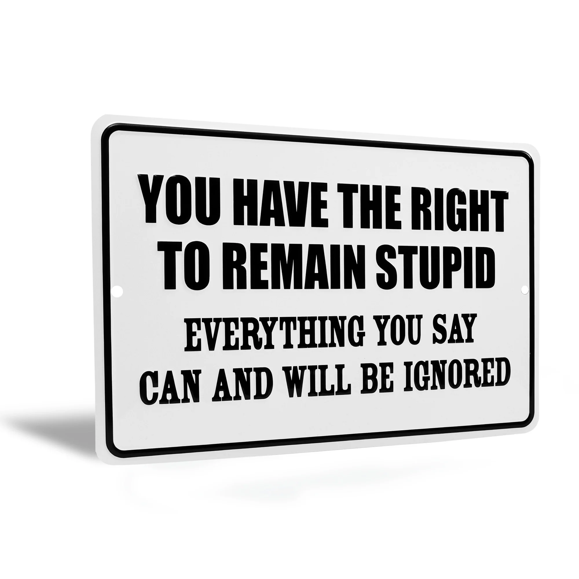Metal Right to Remain Stupid Wall Art Sign for Man Cave Patio Bedroom Home Decor