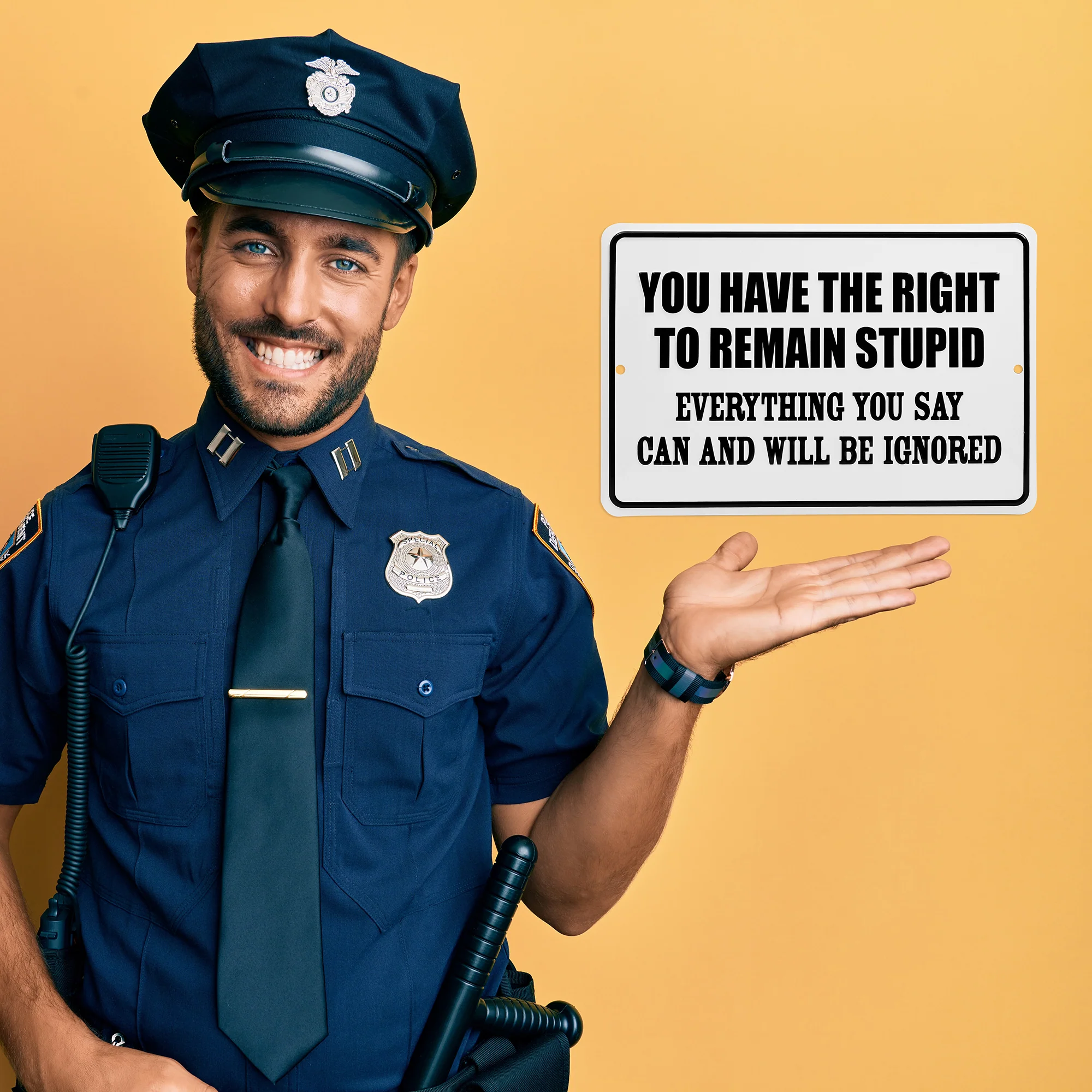Metal Right to Remain Stupid Wall Art Sign for Man Cave Patio Bedroom Home Decor - Image 7