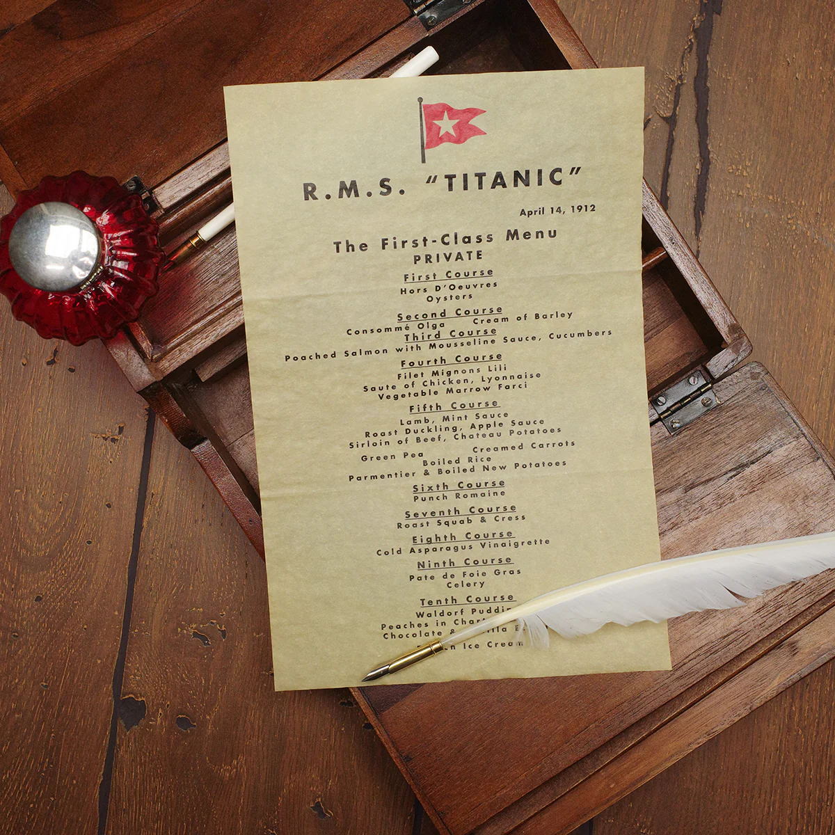 RMS Titanic White Star Line Dining Room Dinner Menu Nautical Decor Gift Wall Art - Image 3