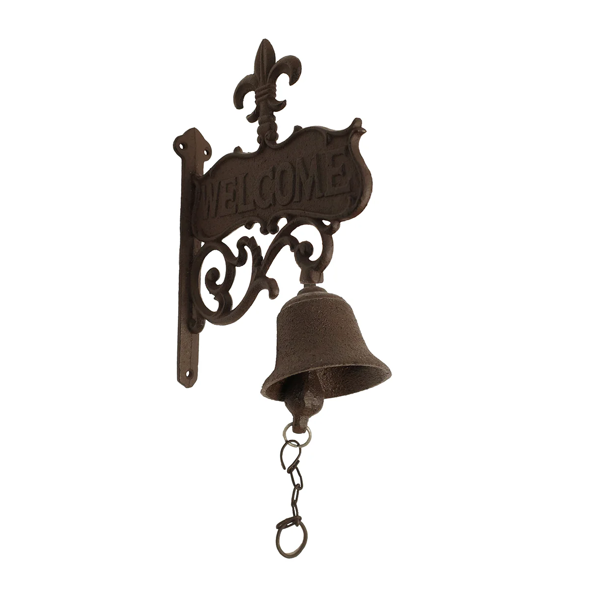 Rustic Cast Iron Art Fleur De Lis Welcome / Dinner Bell - Image 5
