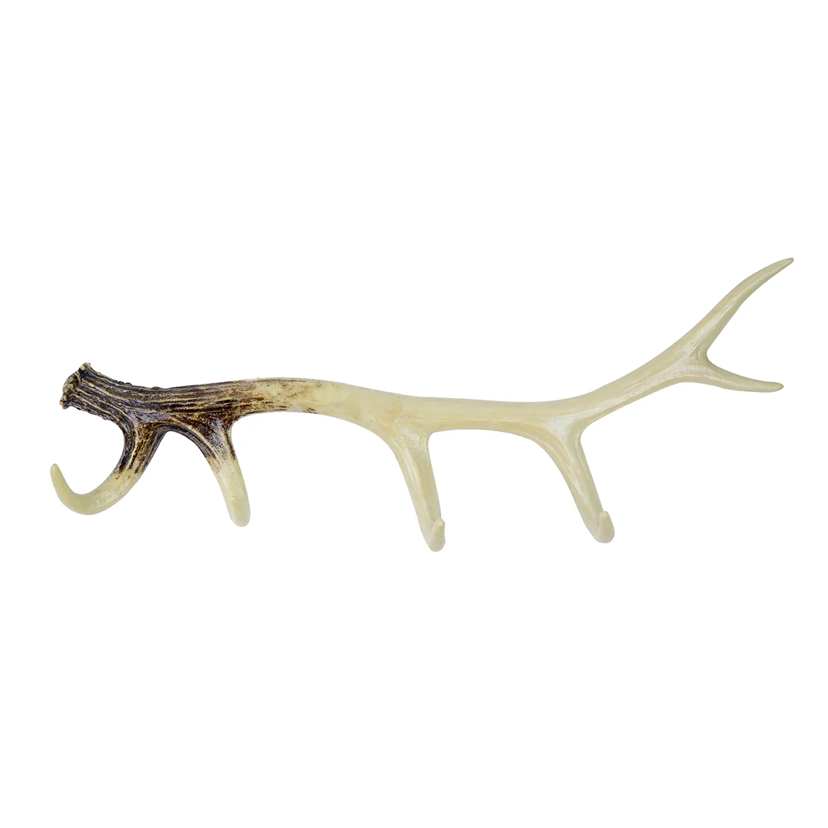 Rustic Cast Iron Deer Antler Buck Elk Antlers 6 Wall Hook Towel Rack Cabin Decor