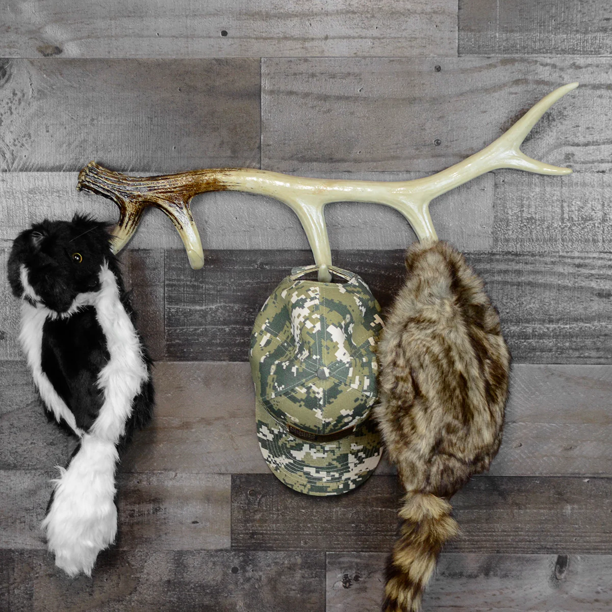 Rustic Cast Iron Deer Antler Buck Elk Antlers 6 Wall Hook Towel Rack Cabin Decor - Image 3