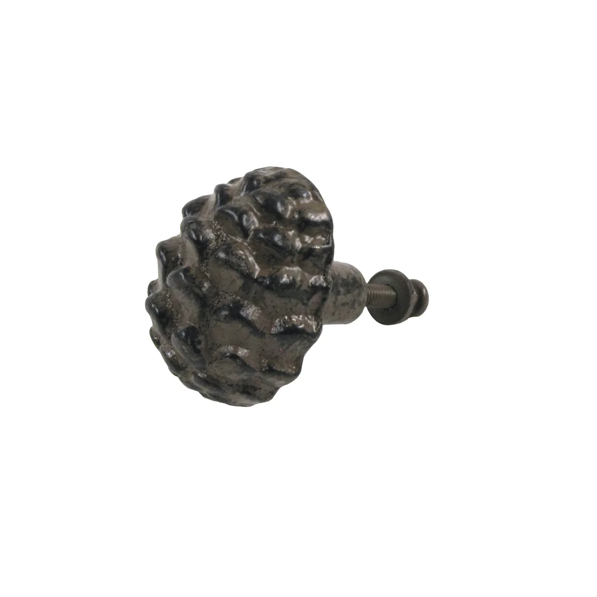 Rustic Cast Iron Pine Cone Drawer Pull Screw Knob Cabinet Hardware Cabin Decor - Image 2