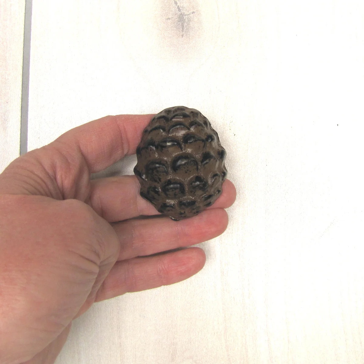 Rustic Cast Iron Pine Cone Drawer Pull Screw Knob Cabinet Hardware Cabin Decor - Image 6