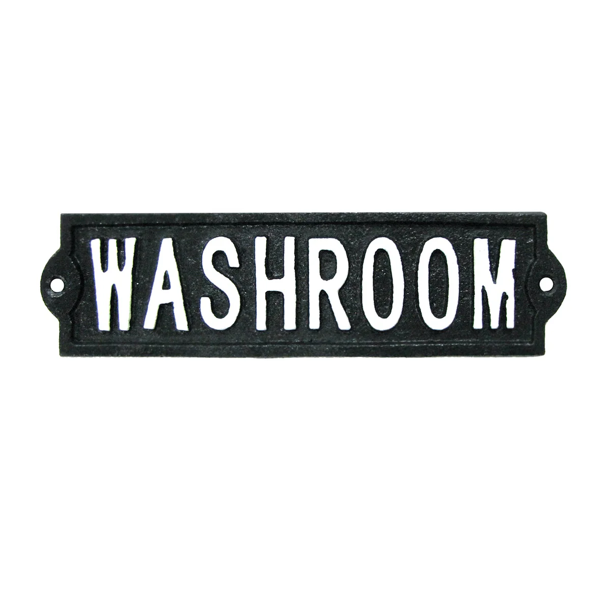 Rustic Cast Iron Washroom Sign Gas Station Bar Pub Bathroom Plaque Wall Decor
