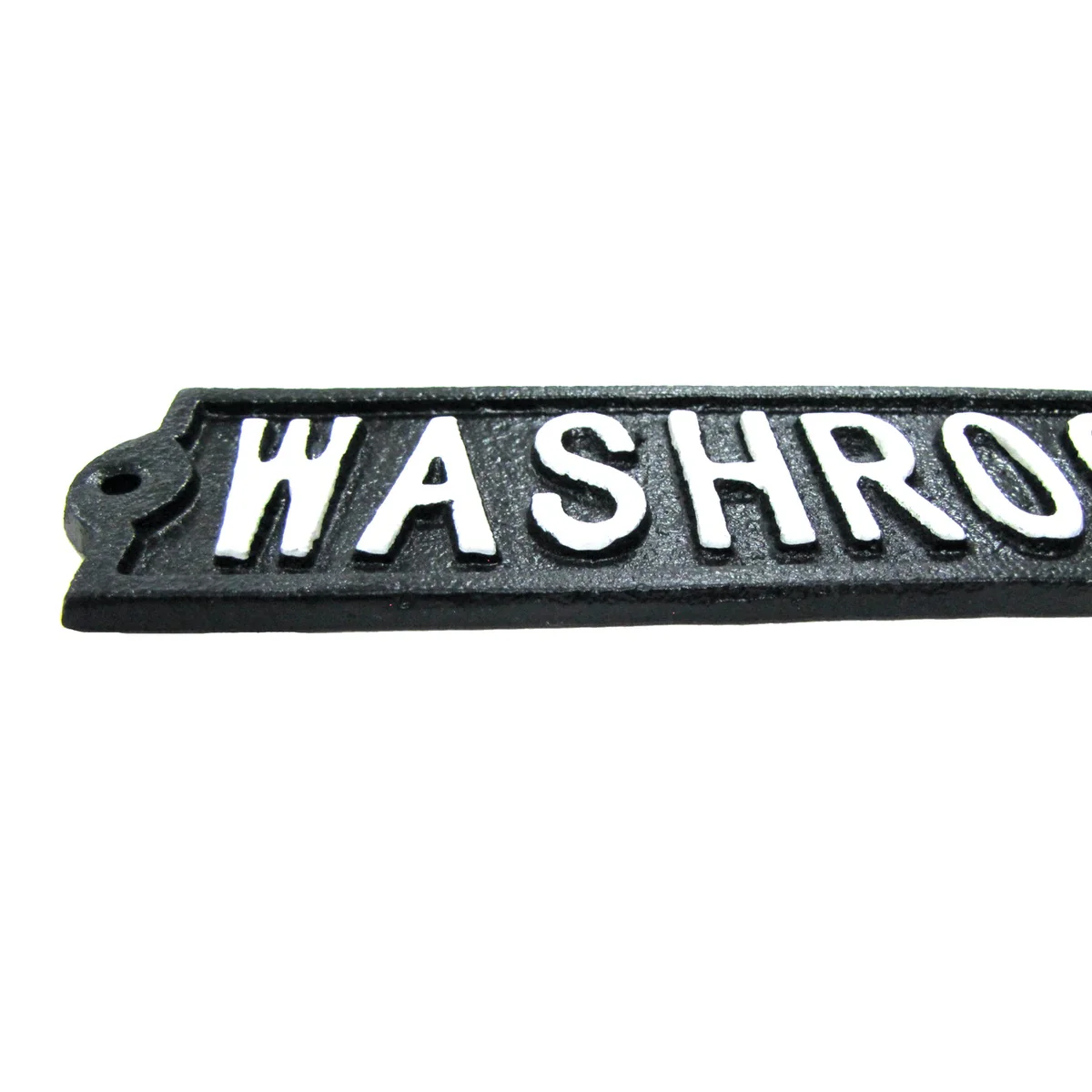Rustic Cast Iron Washroom Sign Gas Station Bar Pub Bathroom Plaque Wall Decor - Image 2