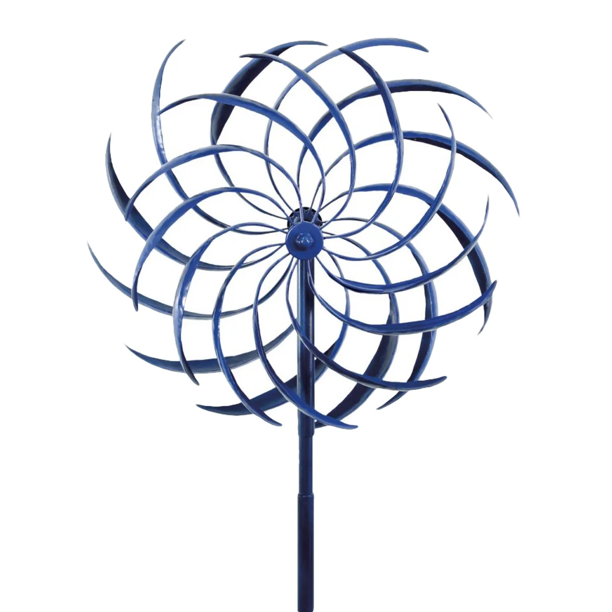 Rustic Double Pinwheel Wind Spinner Metal Garden Art Lawn Ornament Yard Decor