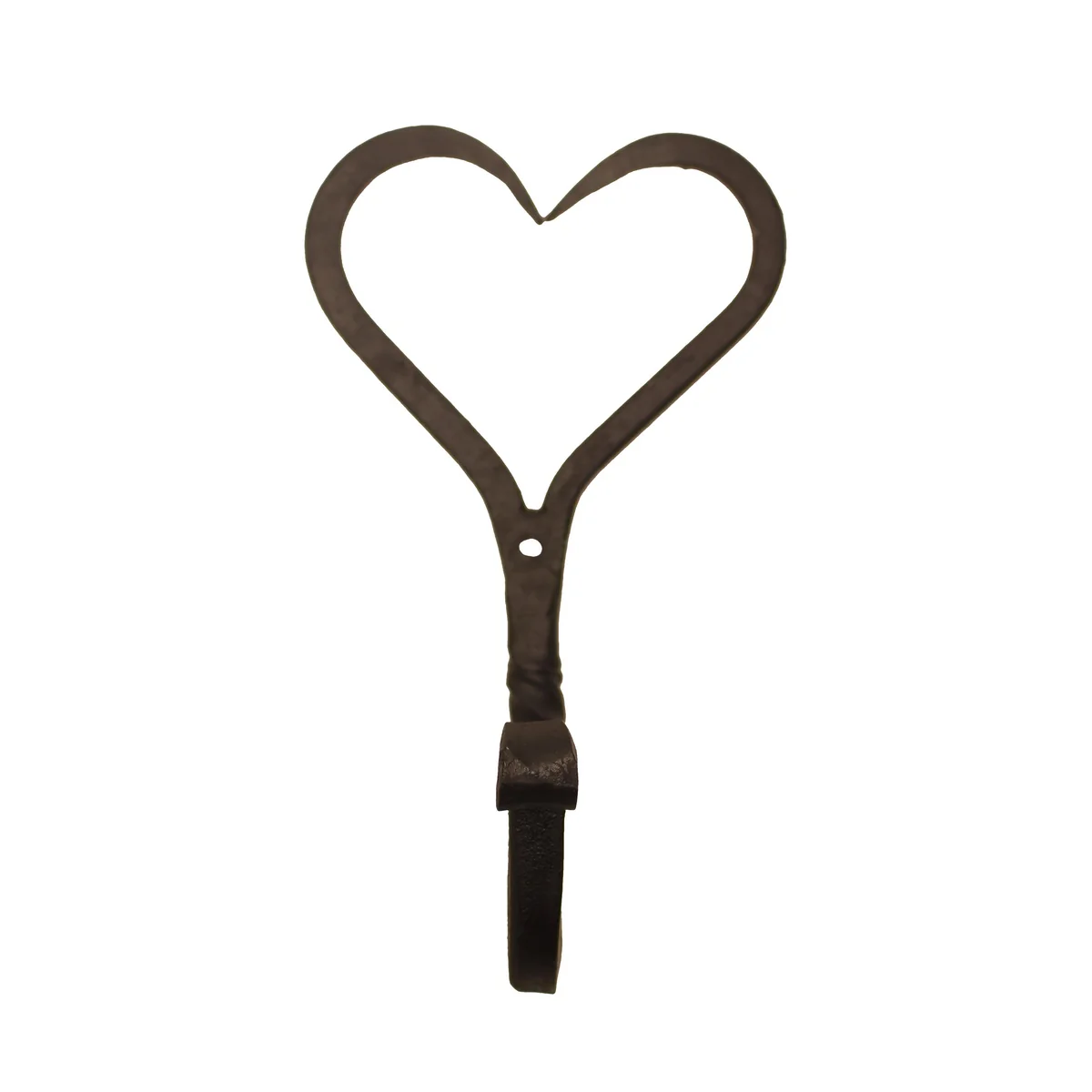 Rustic Forged Iron Heart Wall Hook Coat Hat Rack Kitchen Towel Hanger Home Decor