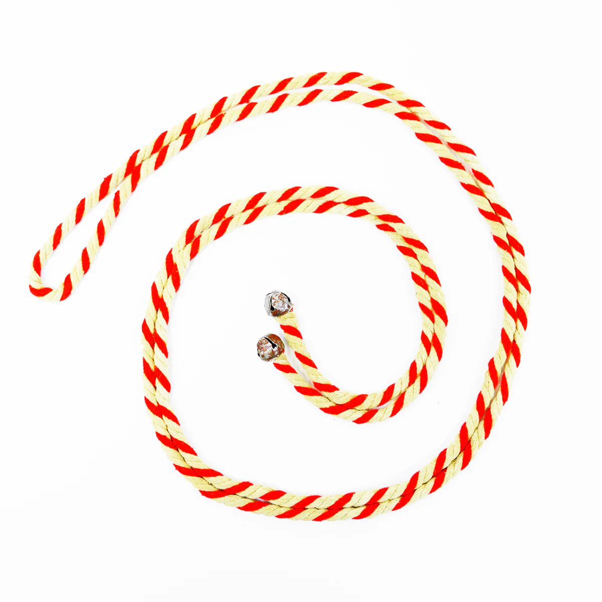 Rustic Hang Striped Rope Bell Garland Christmas Tree Ornament Holiday Xmas Decor - Image 2