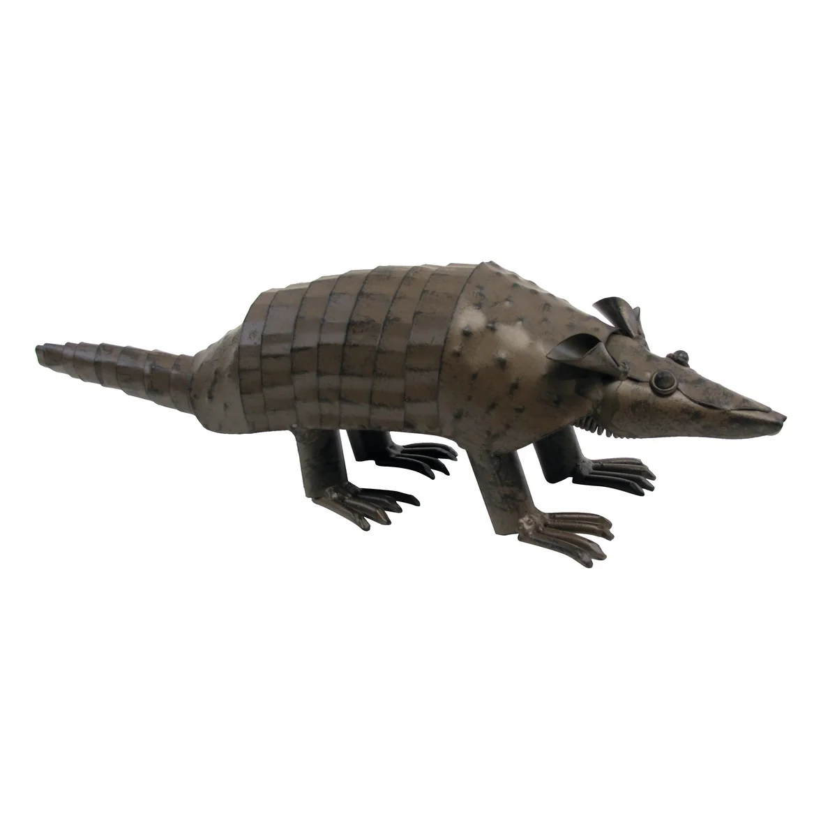 Rustic Metal Armadillo Statue Southwestern Yard Lawn Garden Art Outdoor Decor